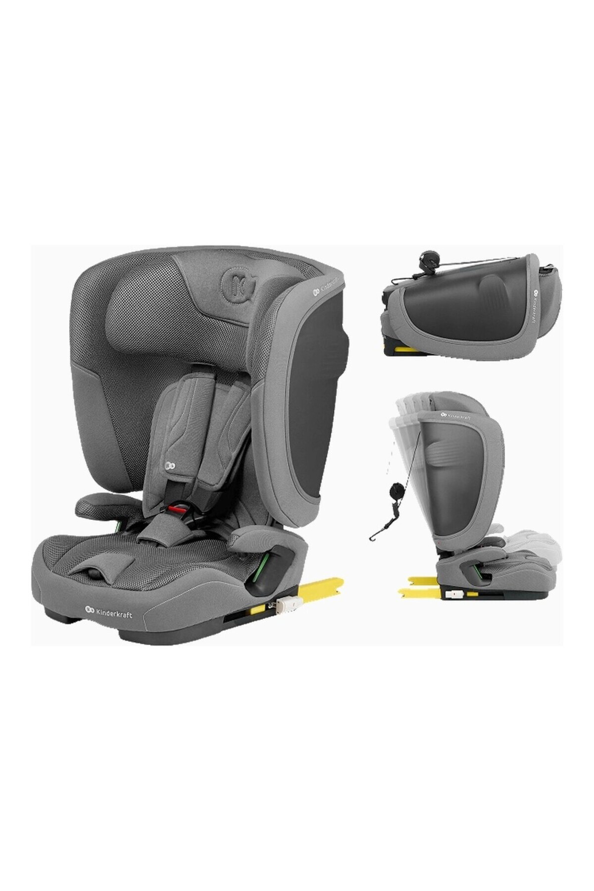 Kinderkraft FIX2GO Çocuk Oto Koltuğu 76–150 cm Katlanır Tasarım