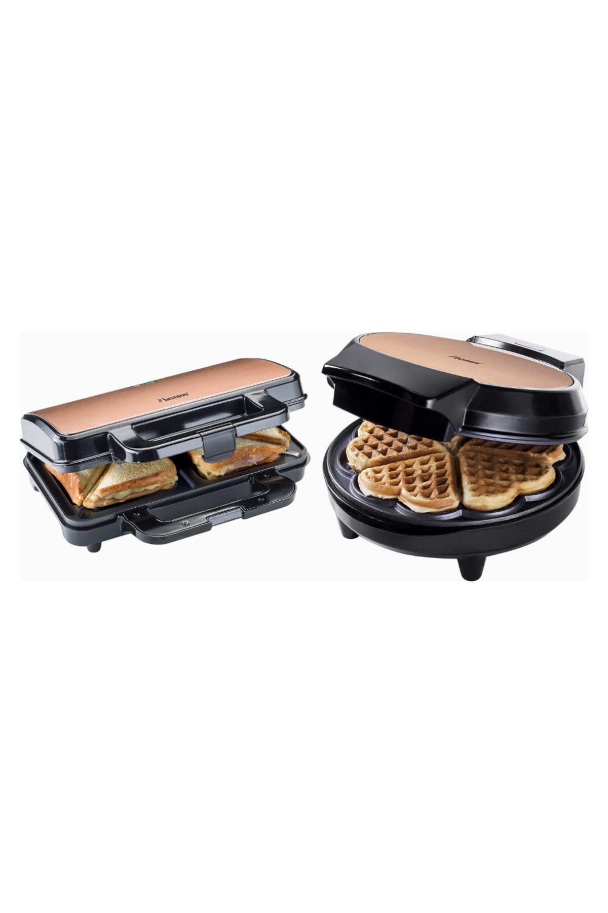 bestron Copper Koleksiyonu Tost Makinesi ve Waffle Makinesi