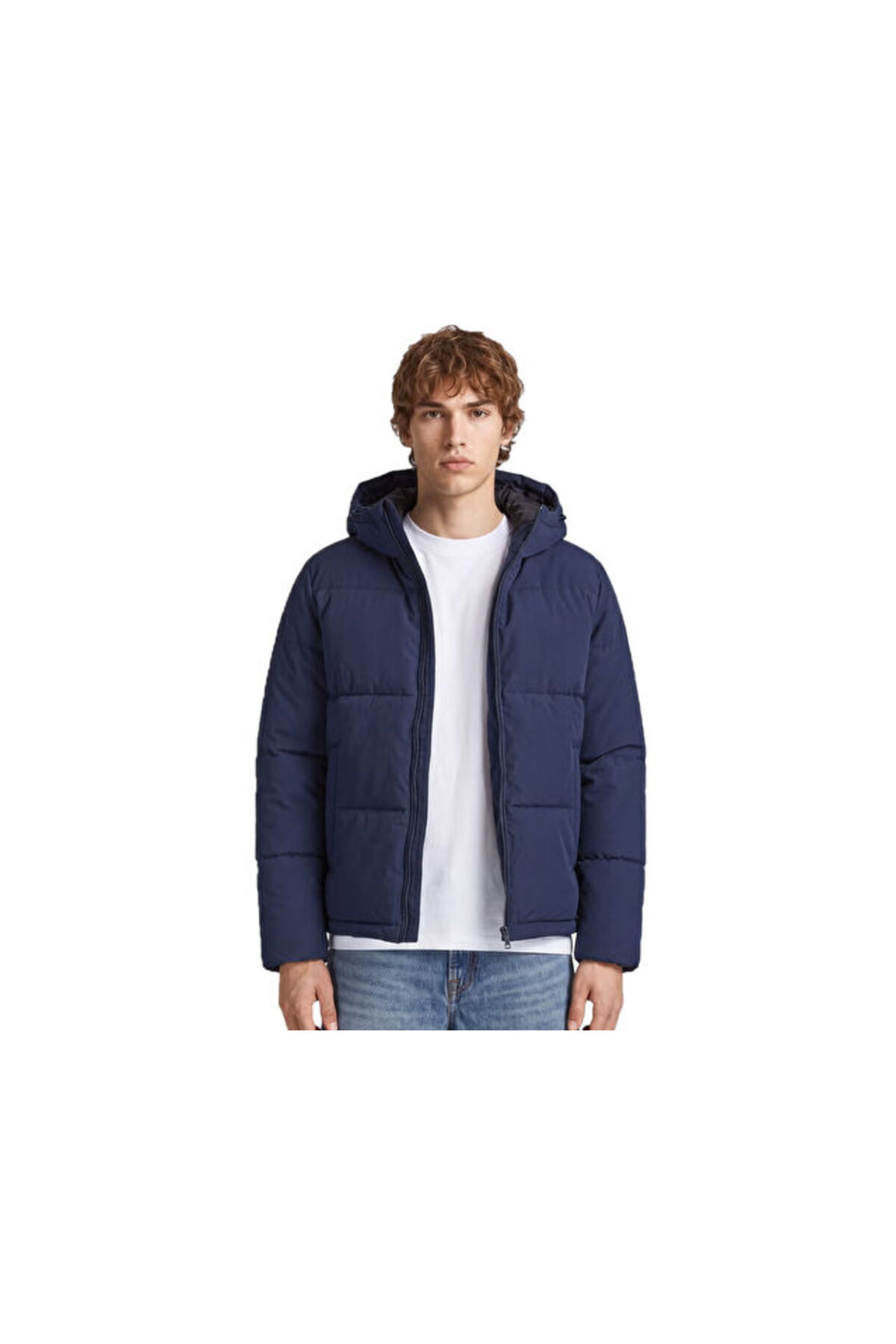 کاپشن مردانه جک جونز مدل JJGALAXY PUFFER کد 12303930-SKY-CAPTAIN سرمه‌ای جک اند جونز کاپشن اسپرت Jack & Jones