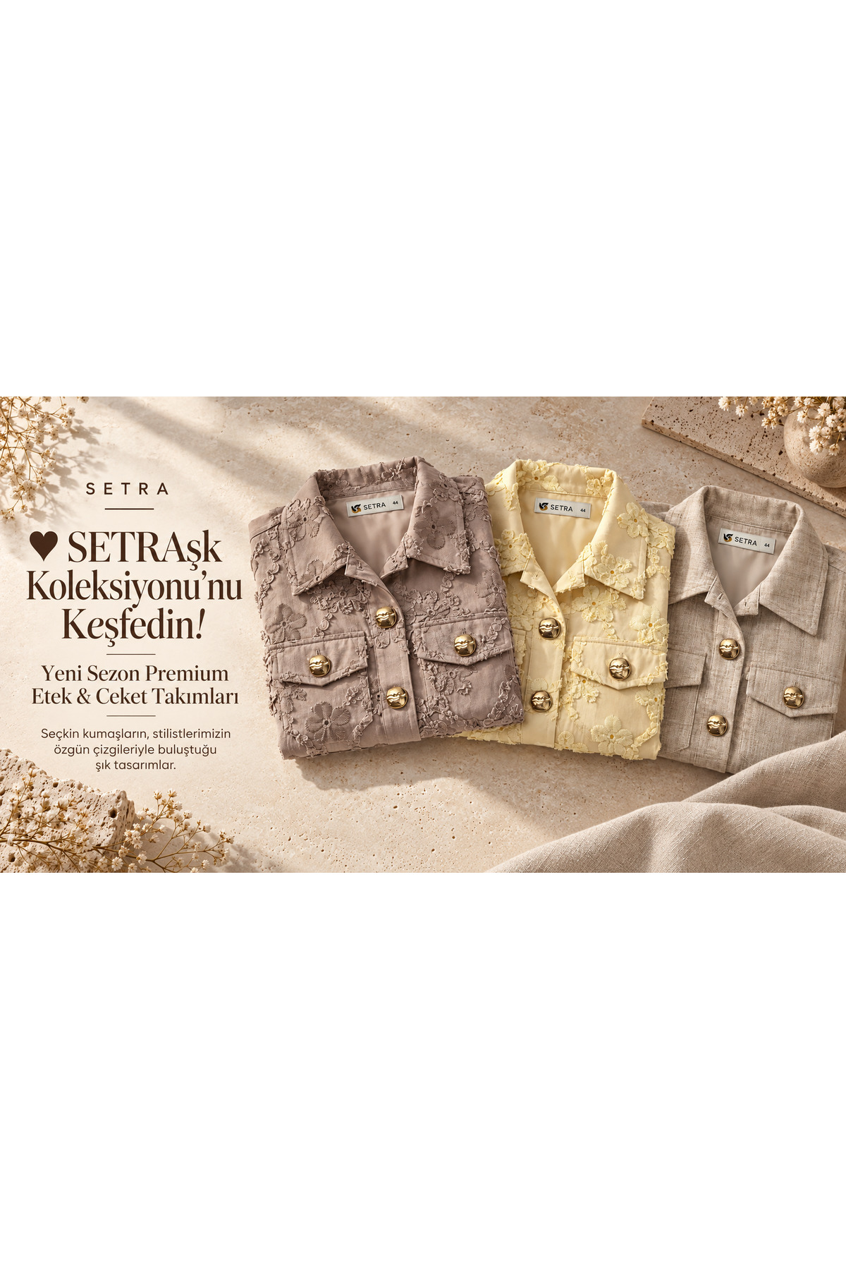 Keten Etek - Ceket Takım Astarlı