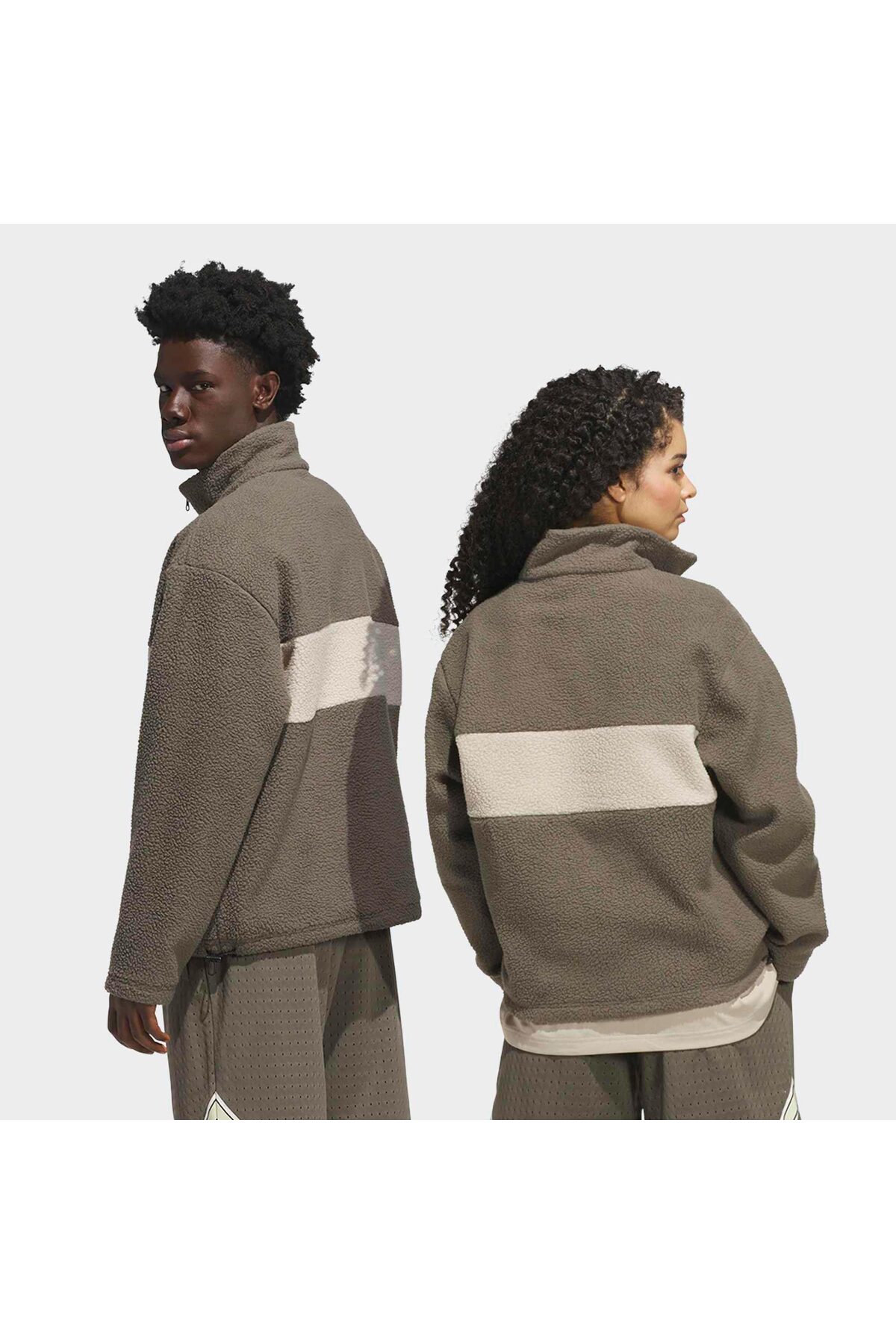 Pf Pullover Unisex Yetişkin Spor Softshell & Polar IB6906 — قهوه‌ای — تصویر 2 از 8