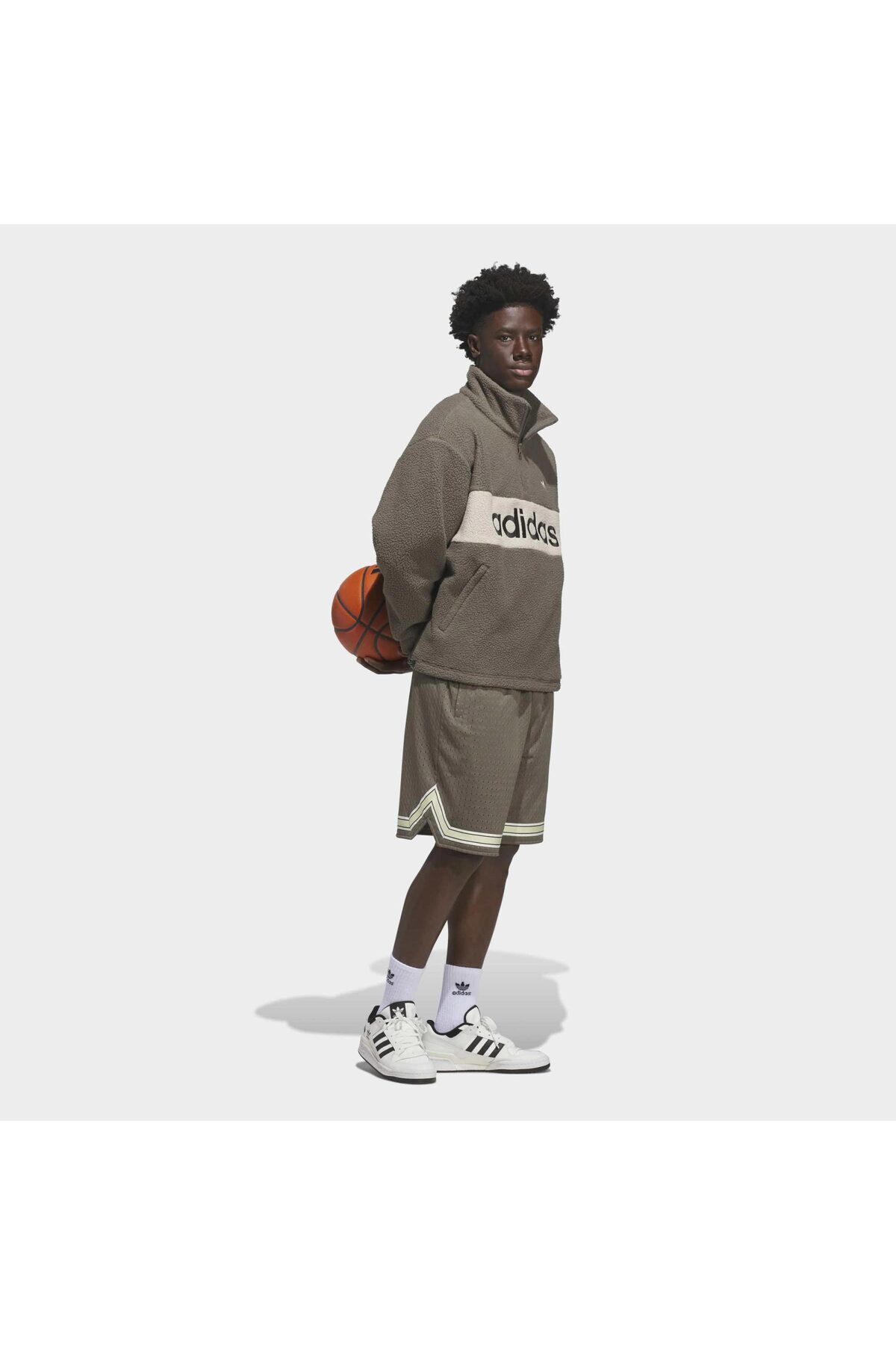 Pf Pullover Unisex Yetişkin Spor Softshell & Polar IB6906 — قهوه‌ای — تصویر 5 از 8