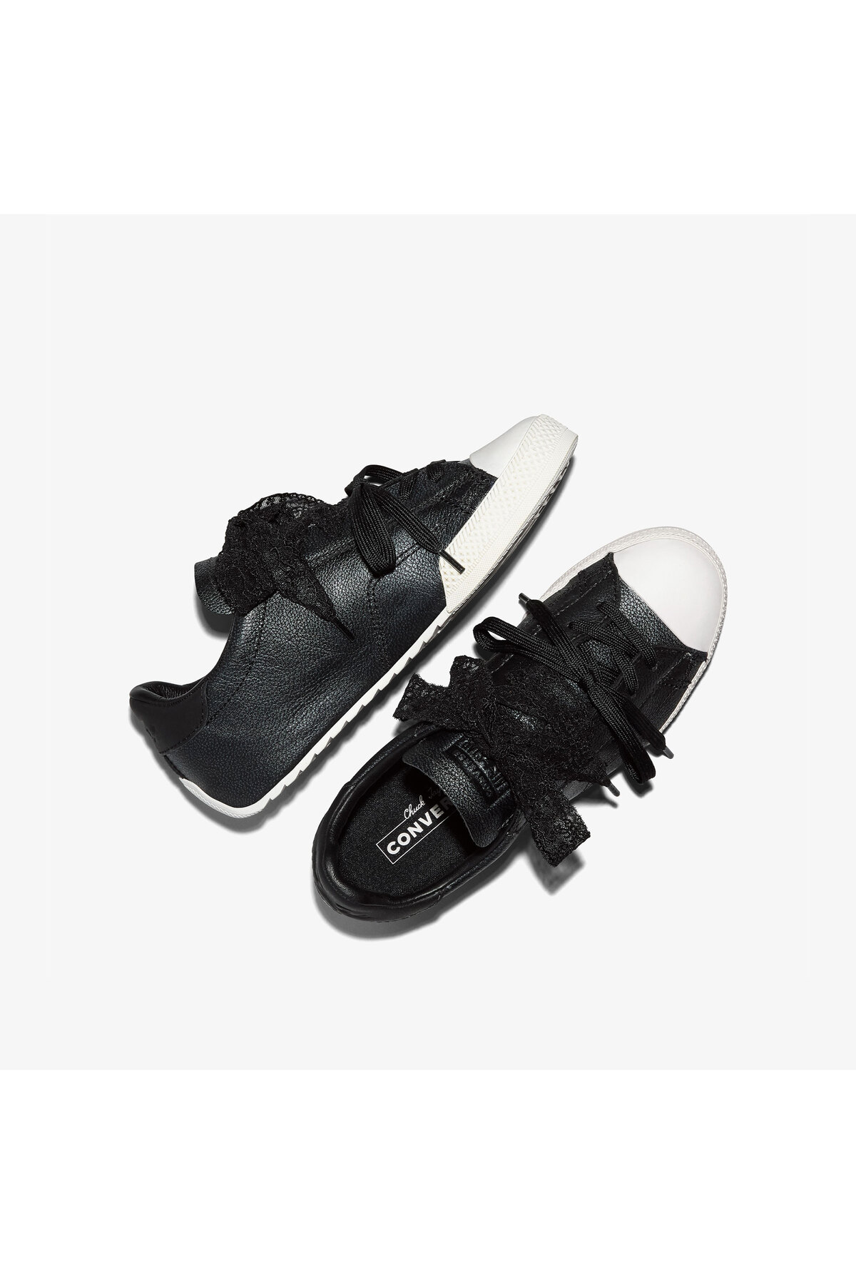 Logolu Deri Sneaker Ayakkabı Kadın AYAKKABI A20655C 001 — مشکی — تصویر 4 از 4