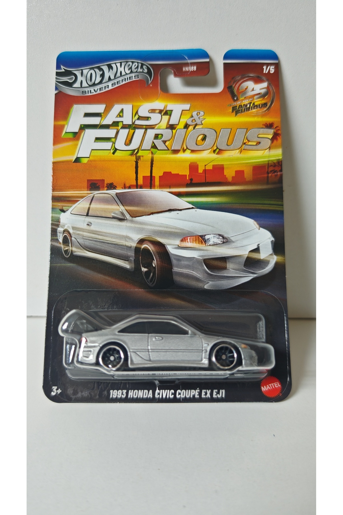 HOT WHEELS SILVER SERIES - FAST AND FURIOUS 1993 HONDA CIVIC COUPE