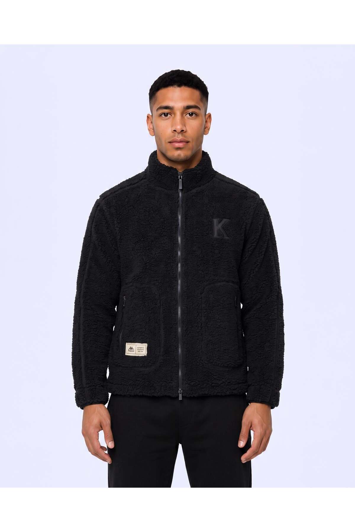 Kappa Authentic Karl Erkek Siyah Regular Sherpa Mont — مشکی 322Q1UW