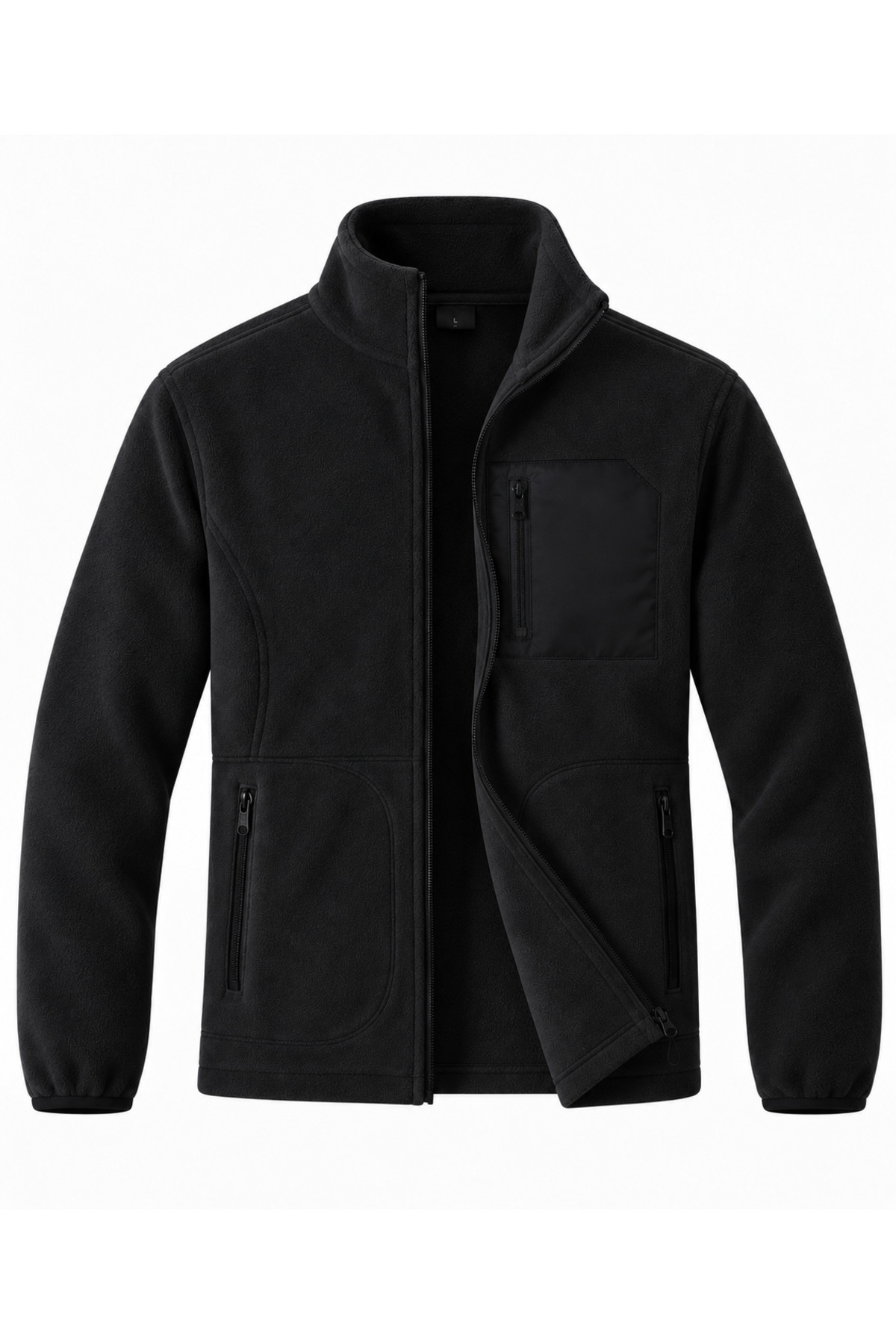 Unisex Askeri Polar Ceket Outdoor - Isıyı Tutan Sıcacık Kumaş — مشکی E0500