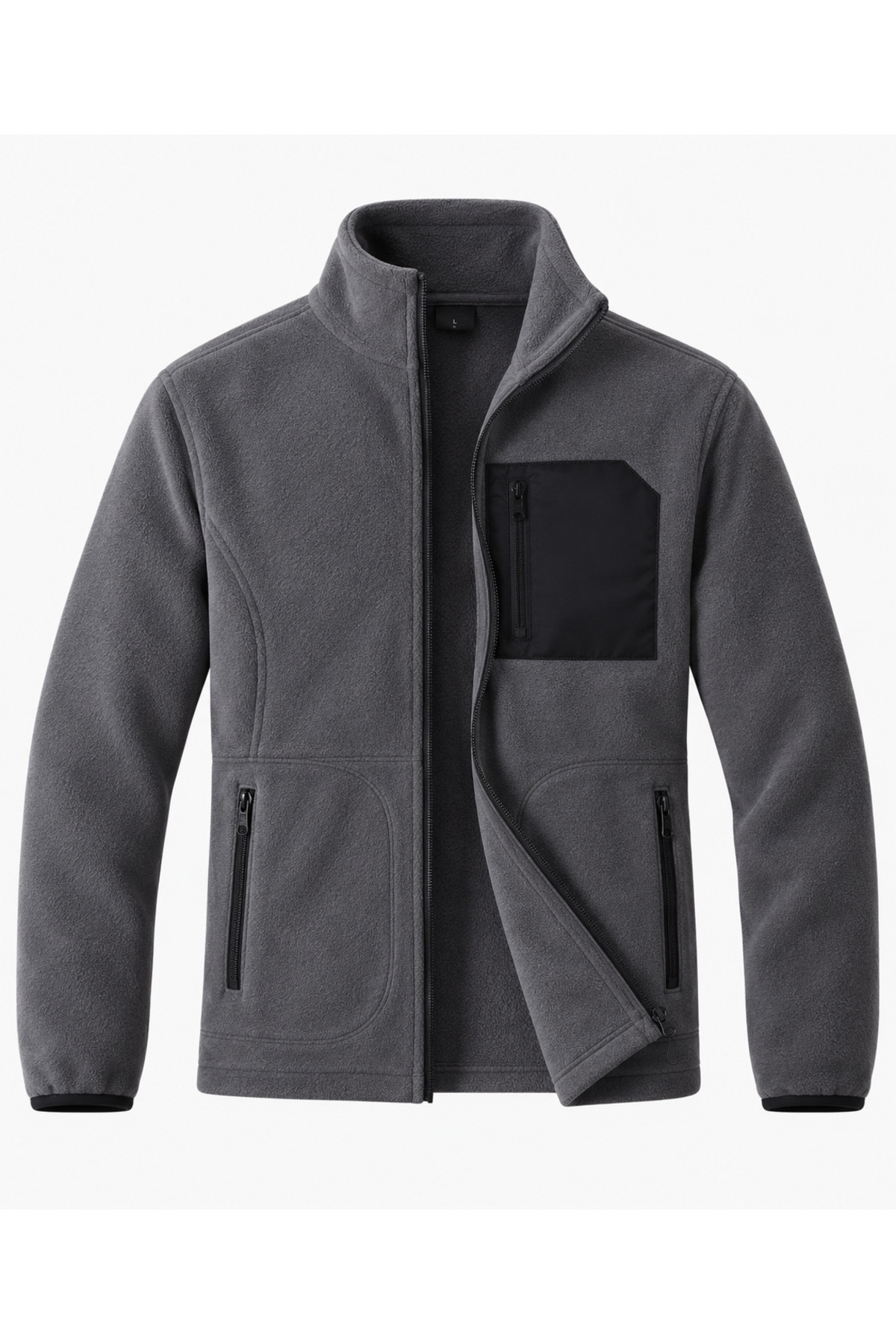 Unisex Askeri Polar Ceket Outdoor - Isıyı Tutan Sıcacık Kumaş — مشکی E0500