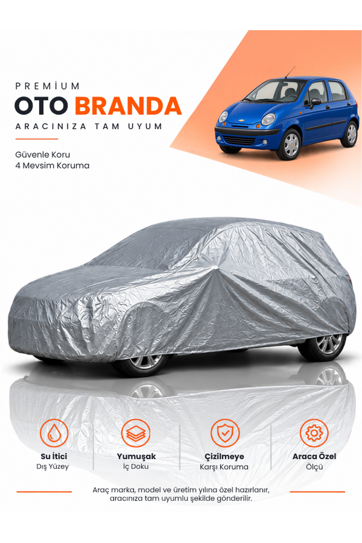 CHEVROLET SPARK (1998-2007) HATCHBACK Uyumlu Araba Brandası Oto Branda Araba Örtüsü Araç Çadırı