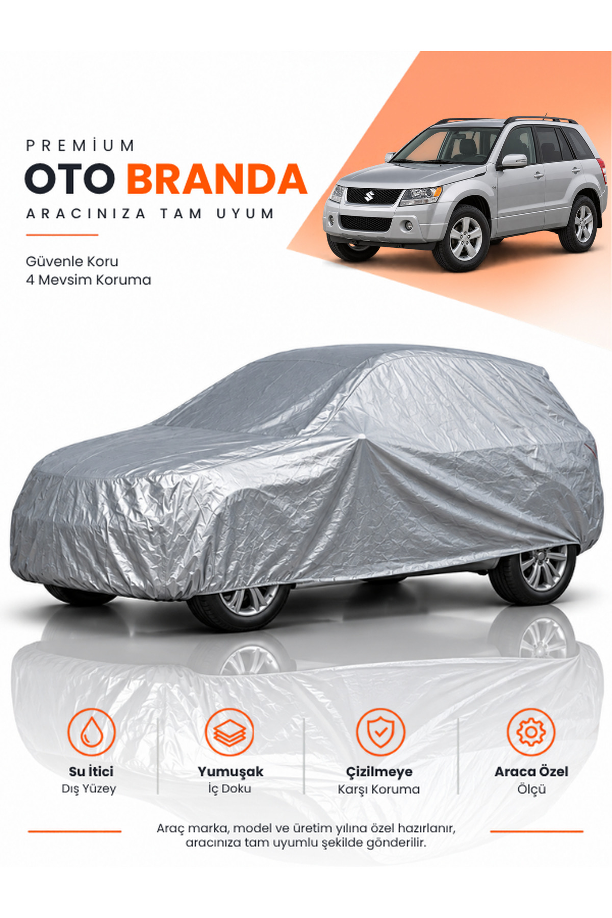 SUZUKİ GRAND VİTARA (2005-2015) SUV Uyumlu Araba Brandası Oto Branda Araba Örtüsü Araç Çadırı