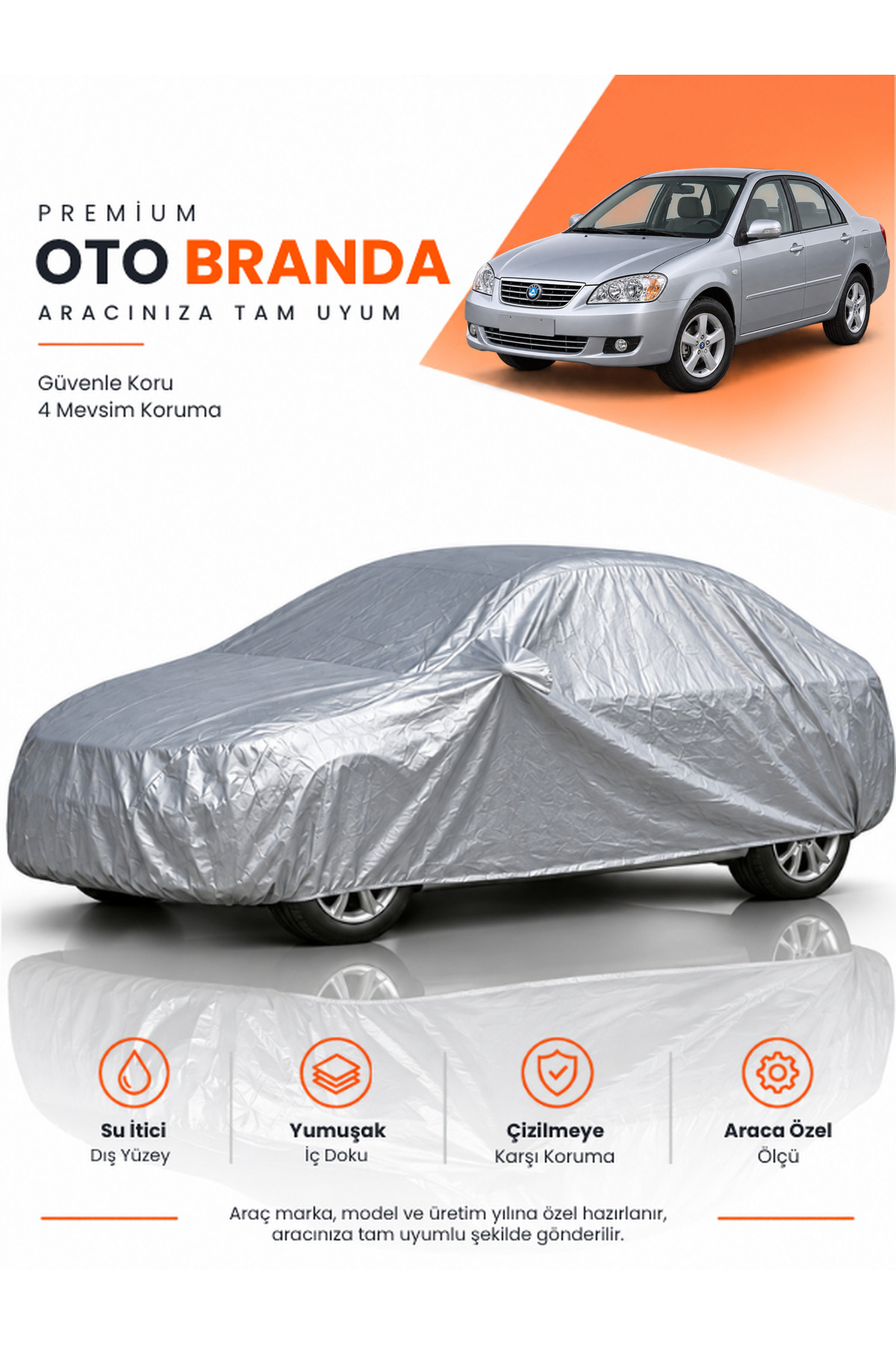GEELY FAMİLİA (2008-2011) SEDAN Uyumlu Araba Brandası Oto Branda Araba Örtüsü Araç Çadırı