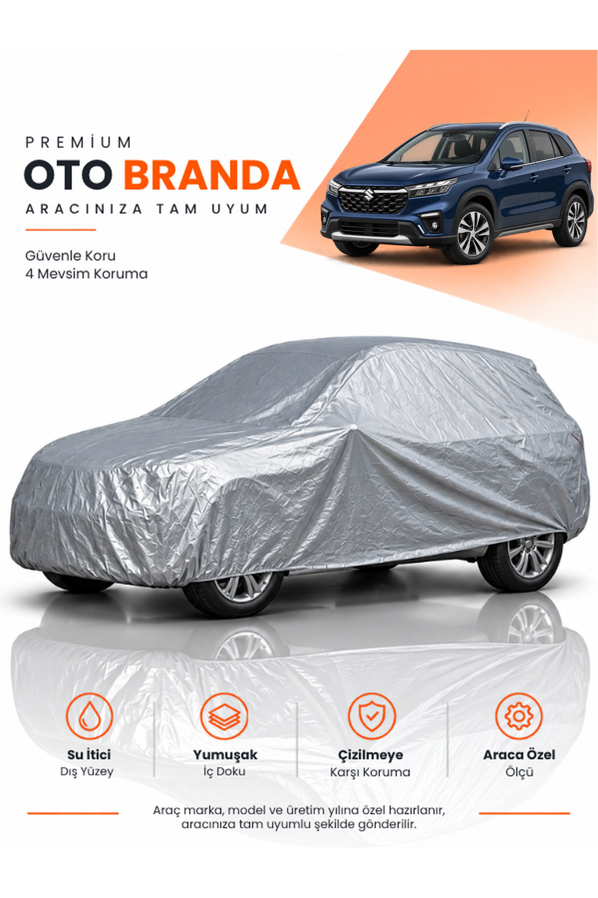SUZUKİ S-CROSS (2024-2026) SUV Uyumlu Araba Brandası Oto Branda Araba Örtüsü Araç Çadırı