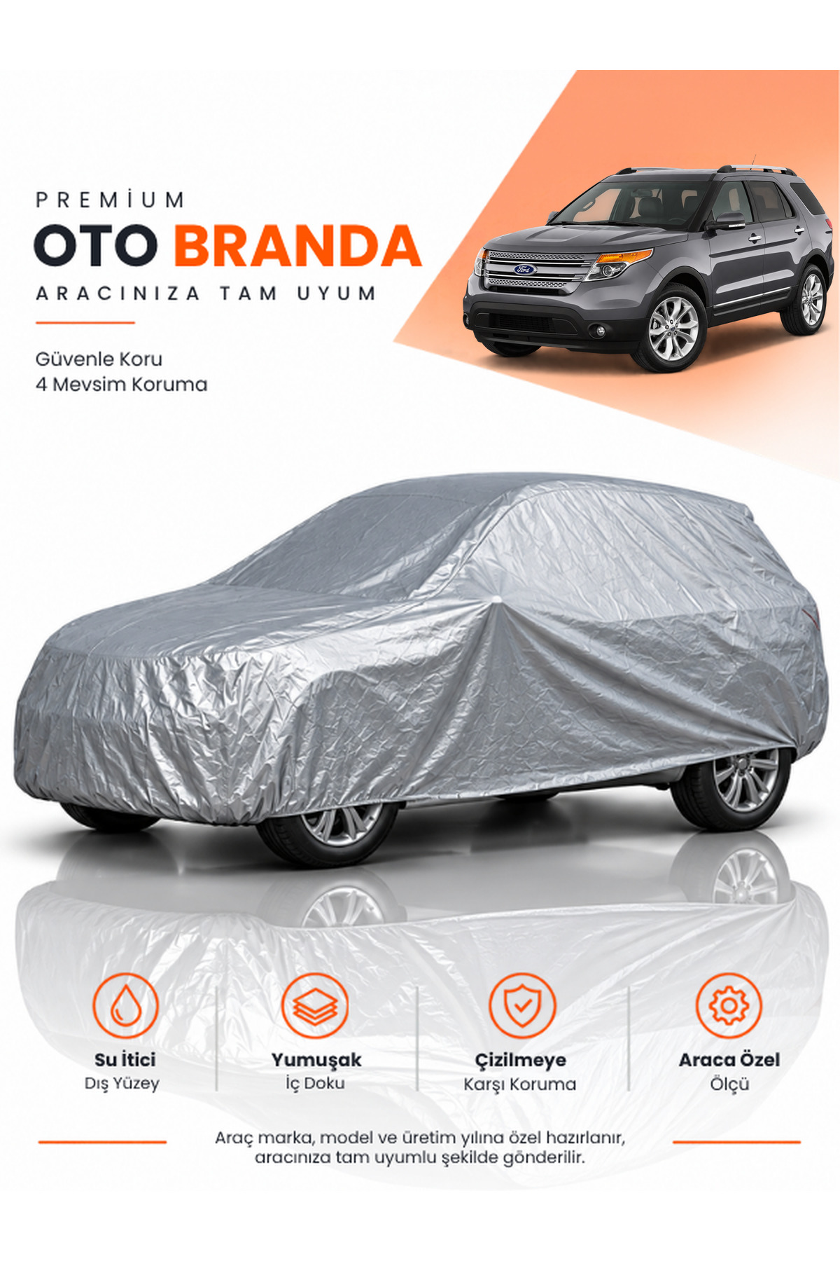 FORD EXPLORER (2011-2019) SUV Uyumlu Araba Brandası Oto Branda Araba Örtüsü Araç Çadırı