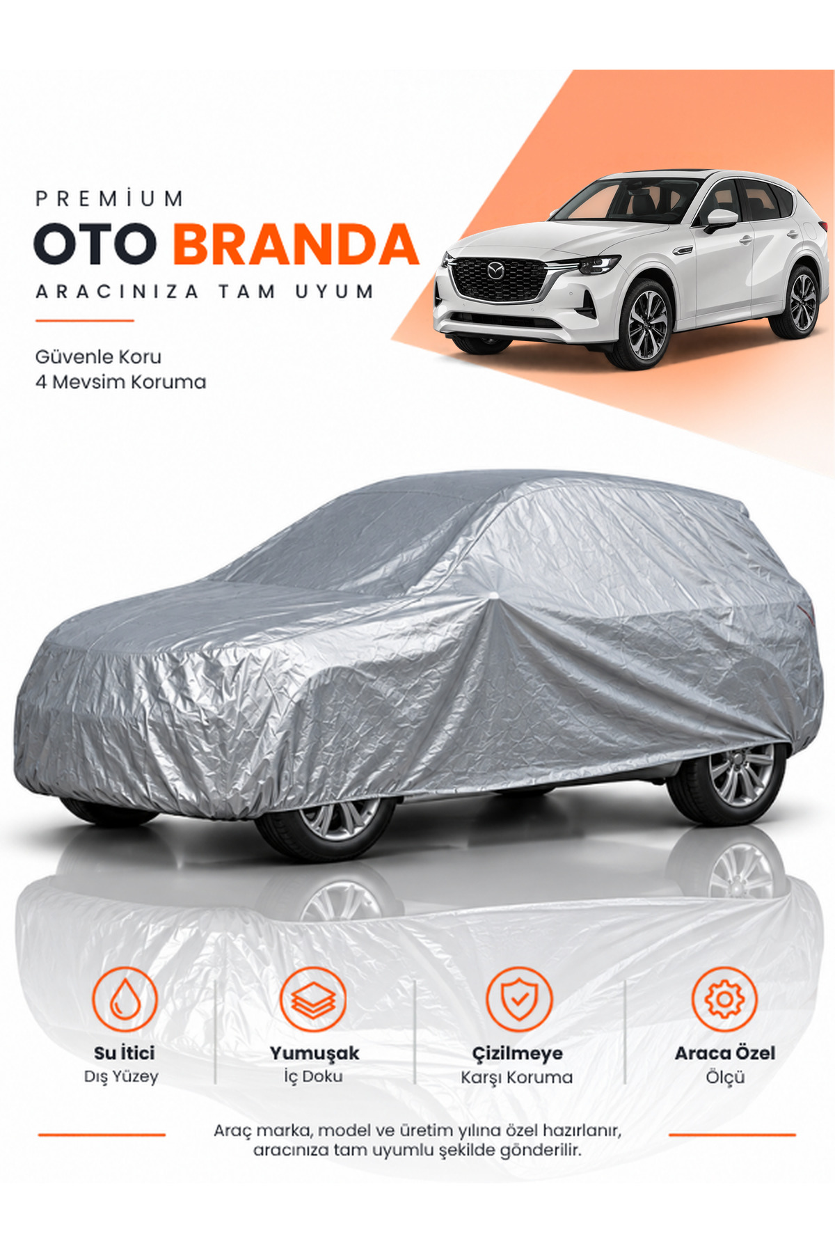 MAZDA CX-60 (2022-2026) SUV Uyumlu Araba Brandası Oto Branda Araba Örtüsü Araç Çadırı
