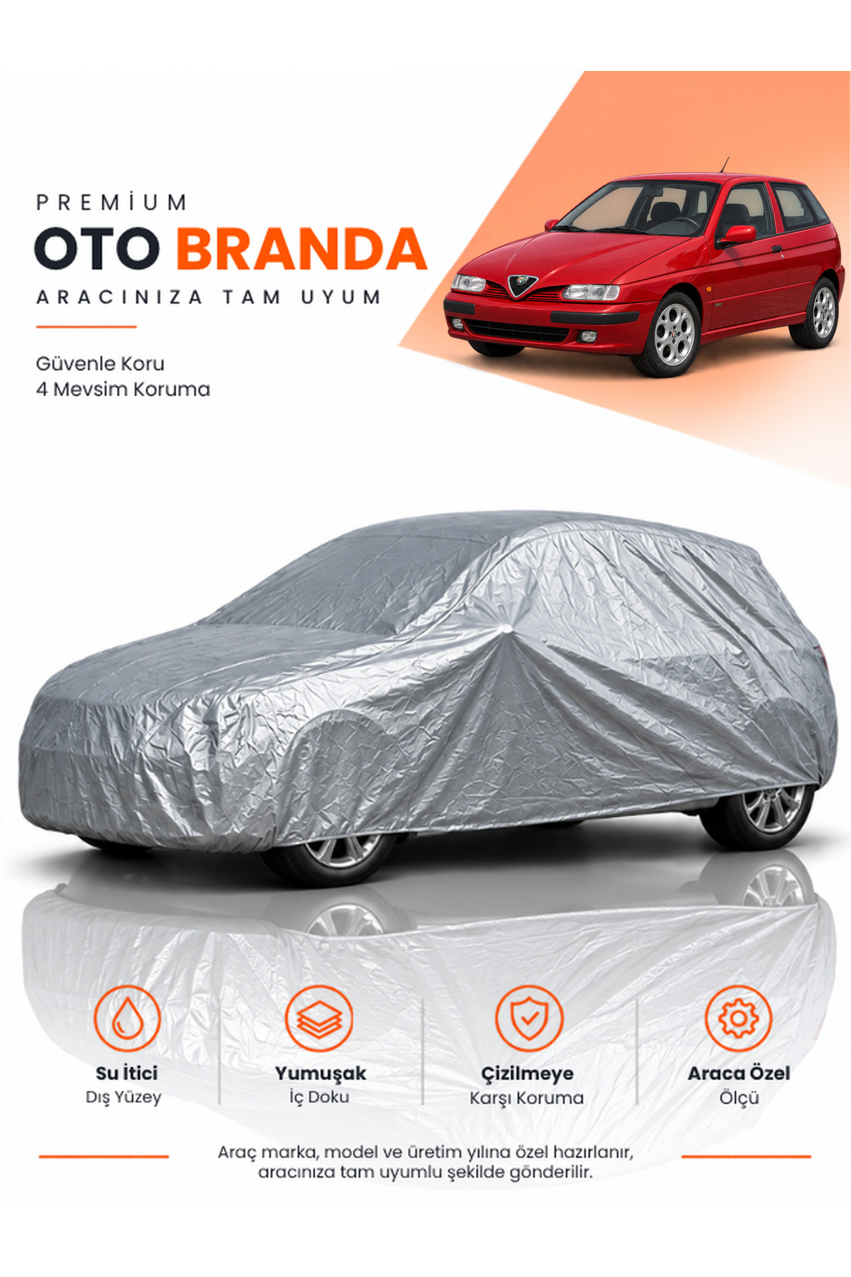 ALFA ROMEO 146 (1999-2000) HATCHBACK Uyumlu Araba Brandası Oto Branda Araba Örtüsü Araç Çadırı