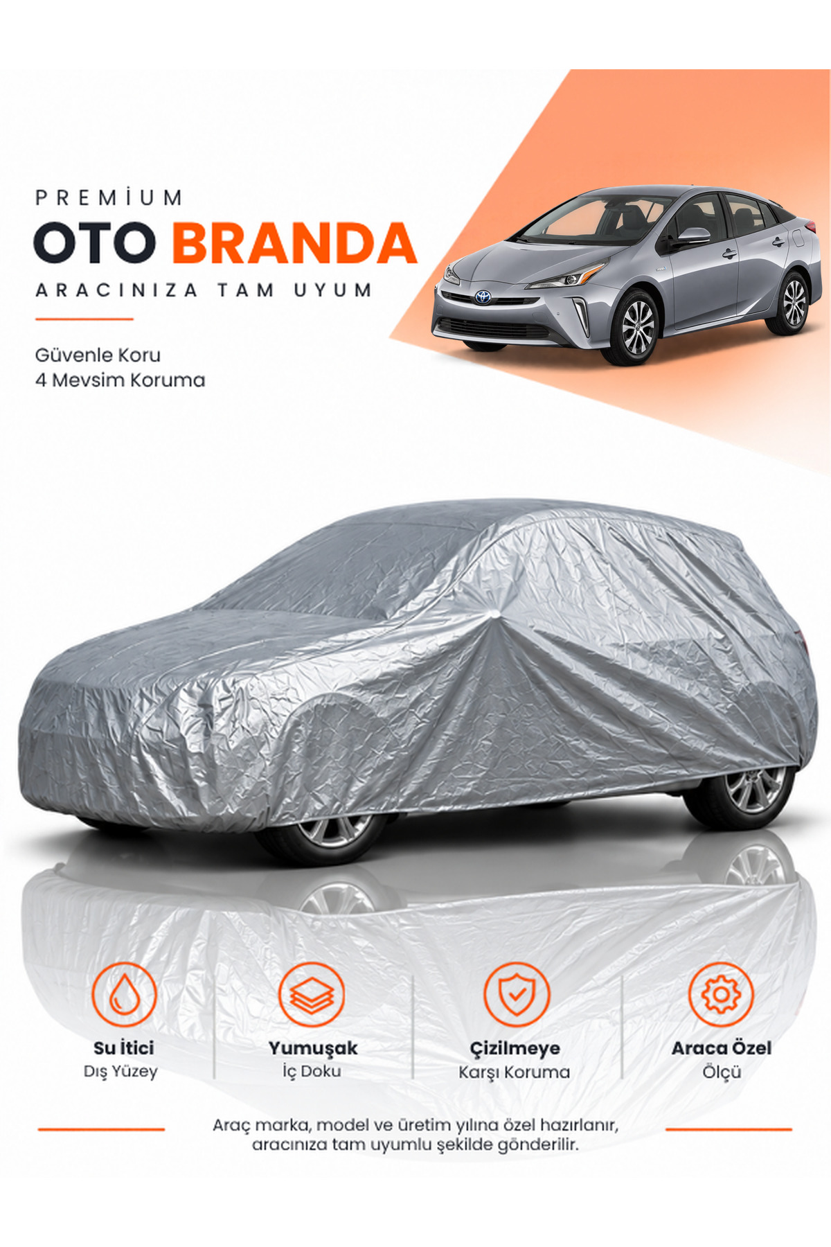 TOYOTA PRİUS (2022-2026) HATCHBACK Uyumlu Araba Brandası Oto Branda Araba Örtüsü Araç Çadırı