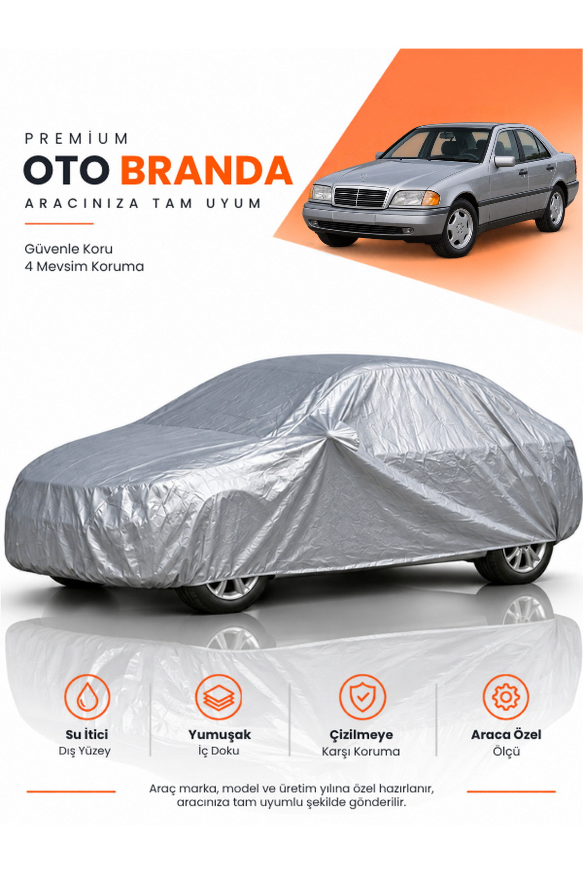 MERCEDES-BENZ C (1993-2000) SEDAN Uyumlu Araba Brandası Oto Branda Araba Örtüsü Araç Çadırı