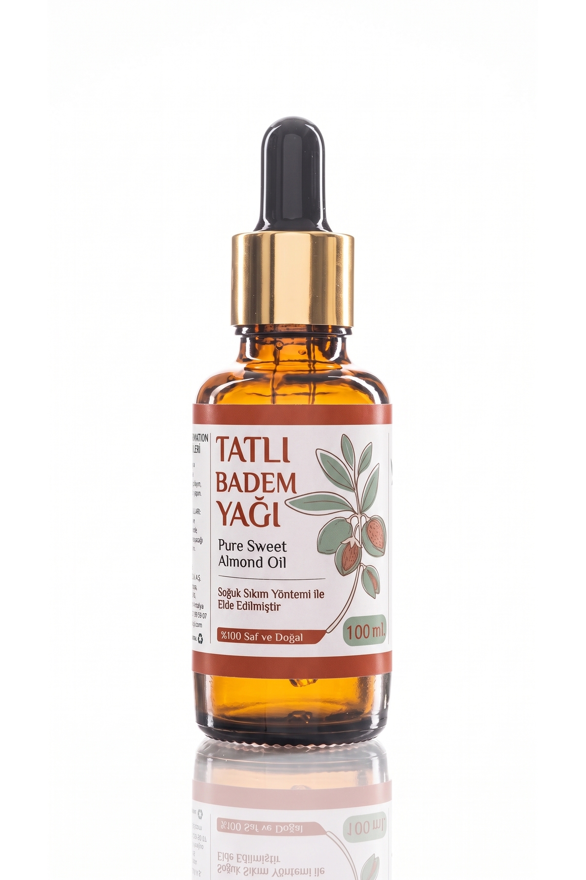 aktarloji 100 ml Tatlı Badem Yağı / Soğuk Sıkım / %100 Saf Ve Doğal / Sweet Almond Oil — a1-tatlıbademyag-100ml