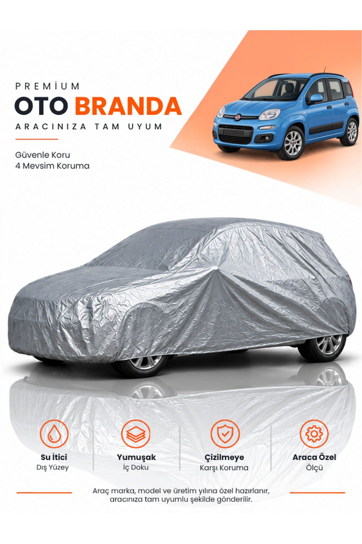 FİAT PANDA (2012-2026) HATCHBACK Uyumlu Araba Brandası Oto Branda Araba Örtüsü Araç Çadırı