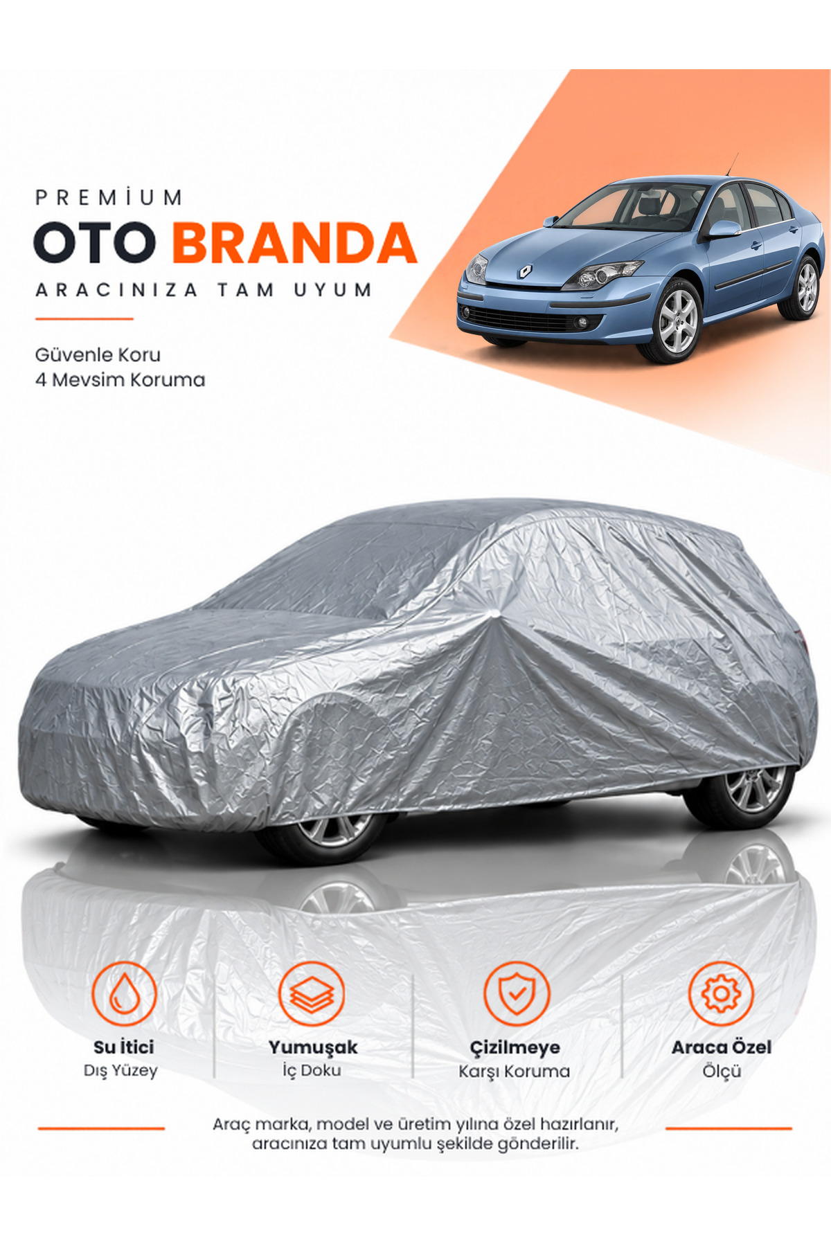 RENAULT LAGUNA (2007-2015) HATCHBACK Uyumlu Araba Brandası Oto Branda Araba Örtüsü Araç Çadırı