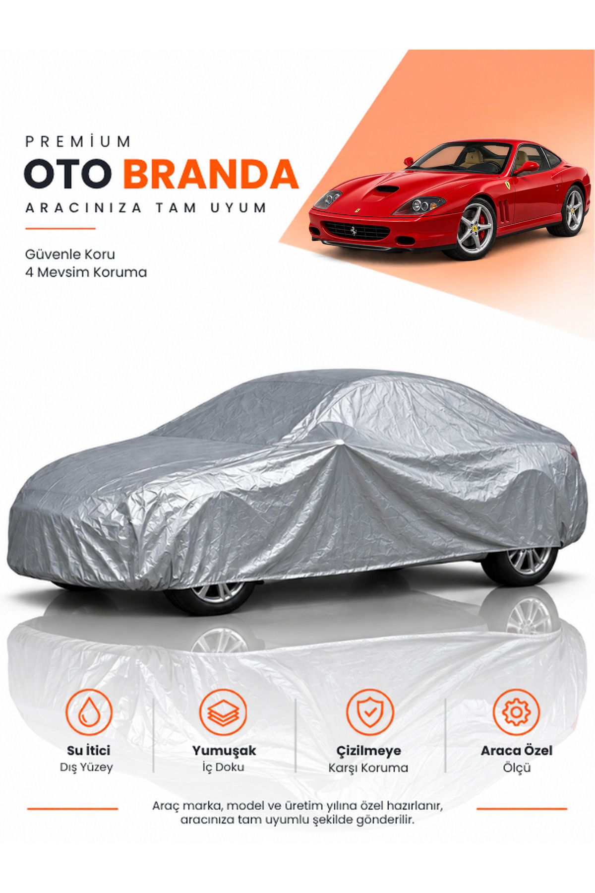 FERRARİ 575M MARANELLO (2002-2006) COUPE Uyumlu Araba Brandası Oto Branda Araba Örtüsü Araç Çadırı