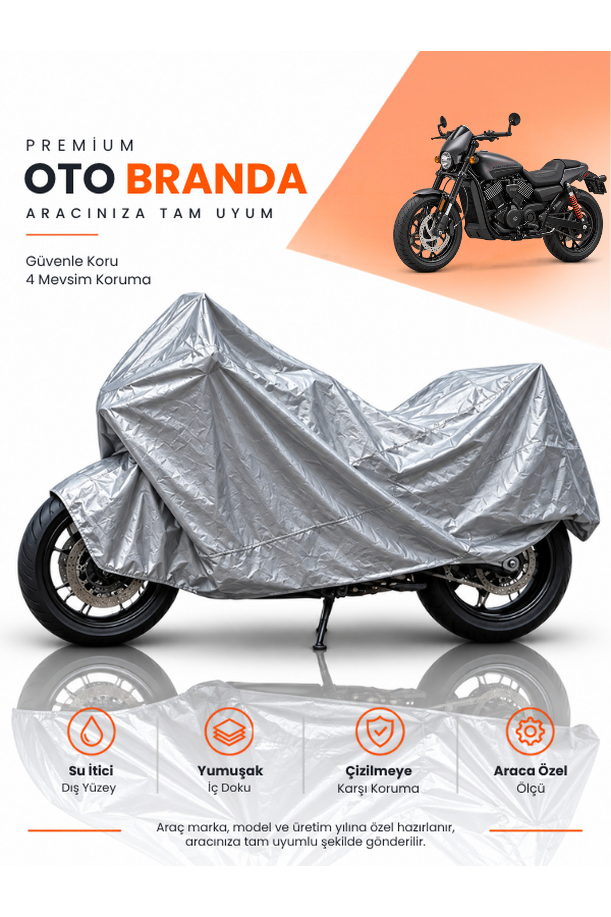 HARLEY-DAVİDSON STREET ROD (2017-2020) NAKED Uyumlu Motosiklet Brandası Motor Brandası Motor Örtüsü