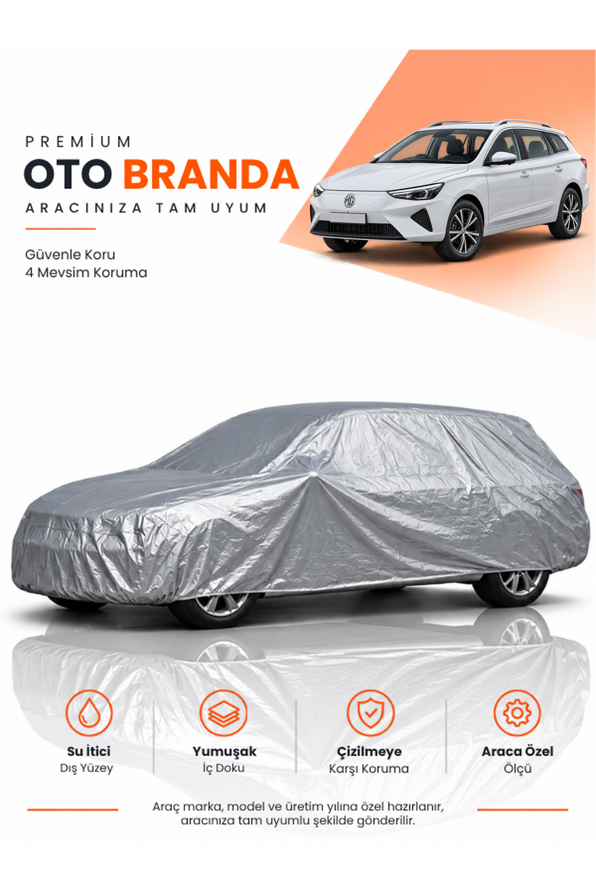MG MG5 ELECTRİC (2020-2026) STATION WAGON Uyumlu Araba Brandası Oto Branda Araba Örtüsü Araç Çadırı