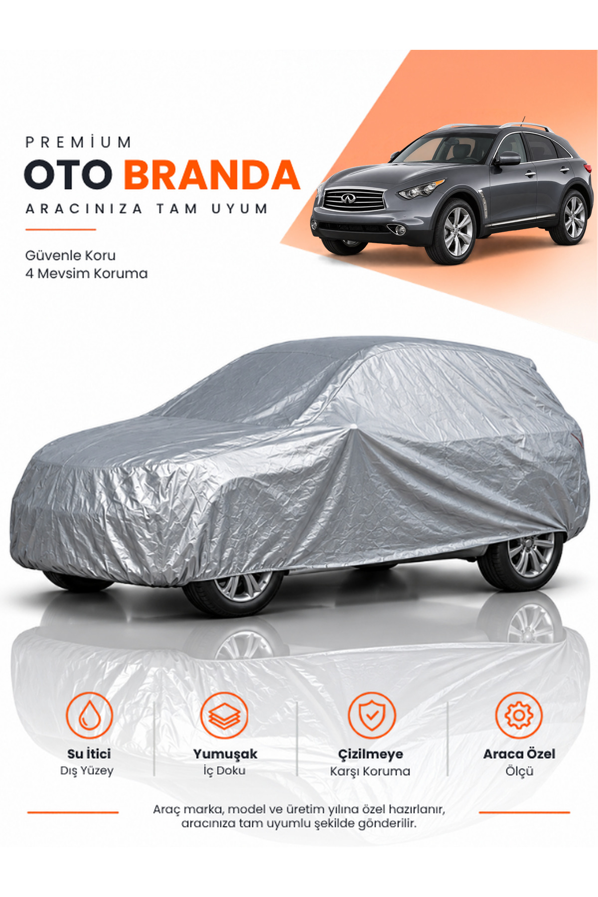 INFİNİTİ FX (2008-2013) SUV Uyumlu Araba Brandası Oto Branda Araba Örtüsü Araç Çadırı