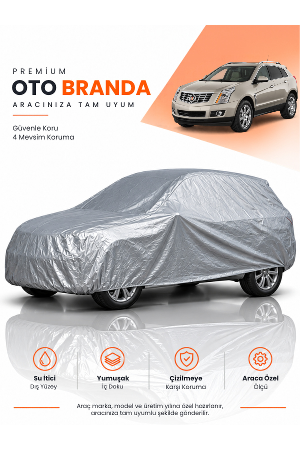 CADİLLAC SRX (2010-2016) SUV Uyumlu Araba Brandası Oto Branda Araba Örtüsü Araç Çadırı