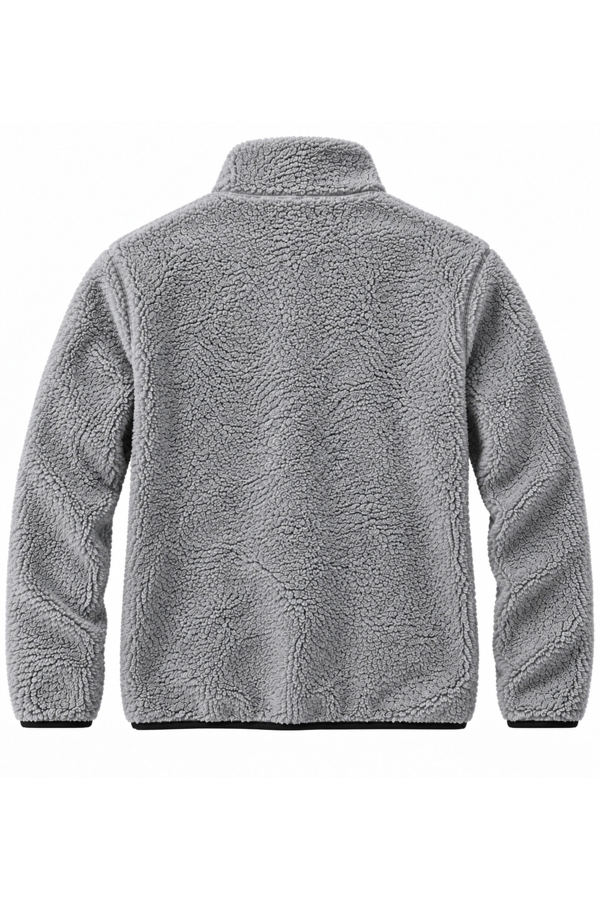 Pelüş Ceket Unisex - Sıcacık Tutan Yün Kumaş — خاکستری E0600 — تصویر 2 از 2