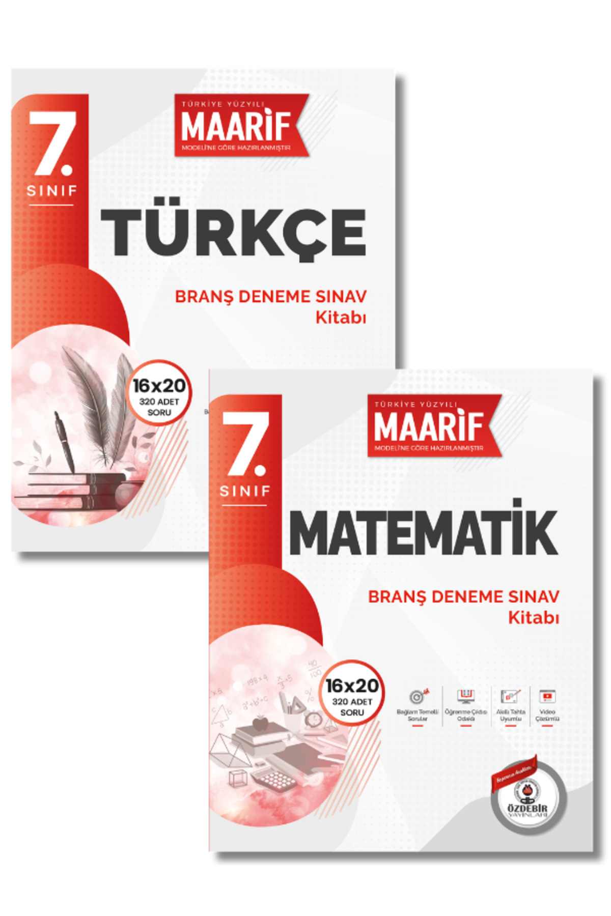 ÖZDEBİR YAYINEVİ 7.Sınıf Türkçe, Matematik Branş Deneme Seti