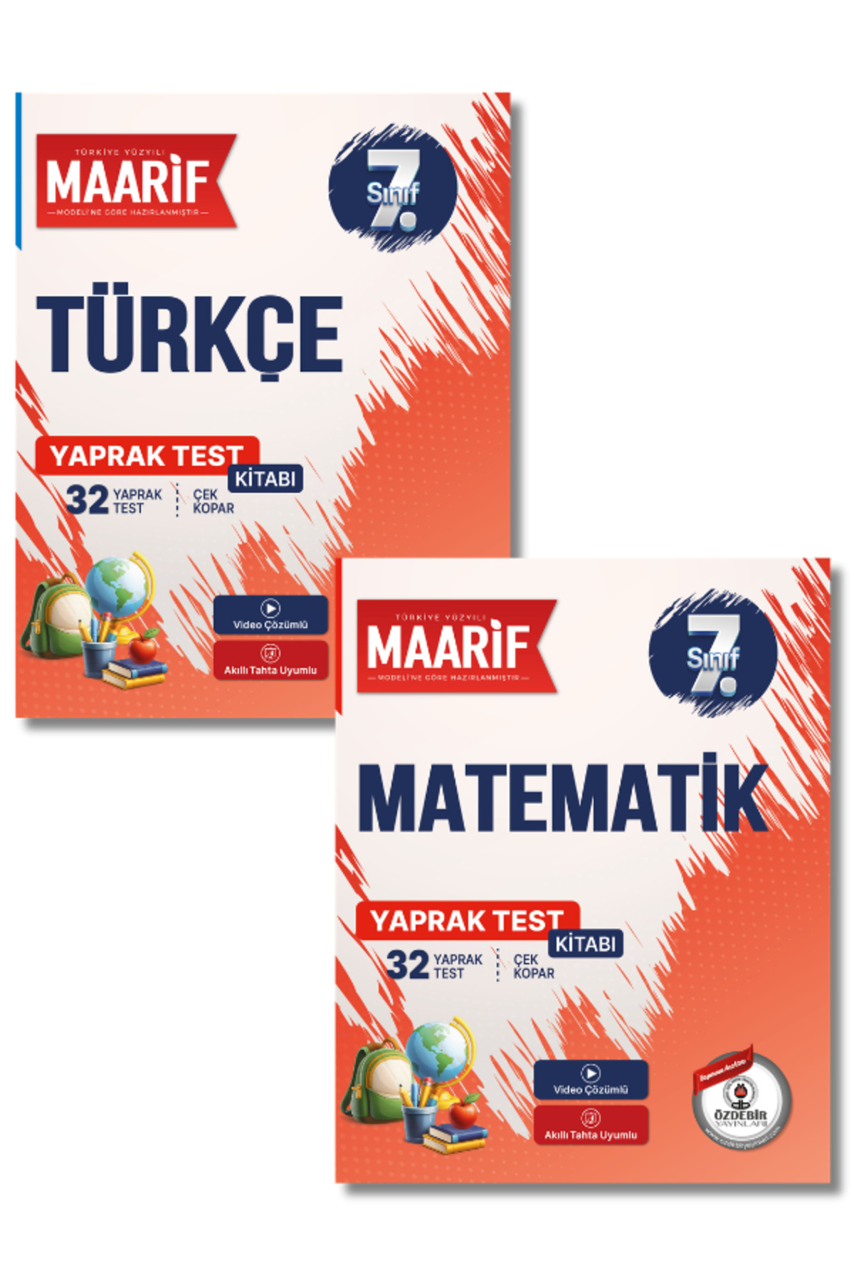 ÖZDEBİR YAYINEVİ 7.Sınıf Türkçe, Matematik Yaprak Test Seti