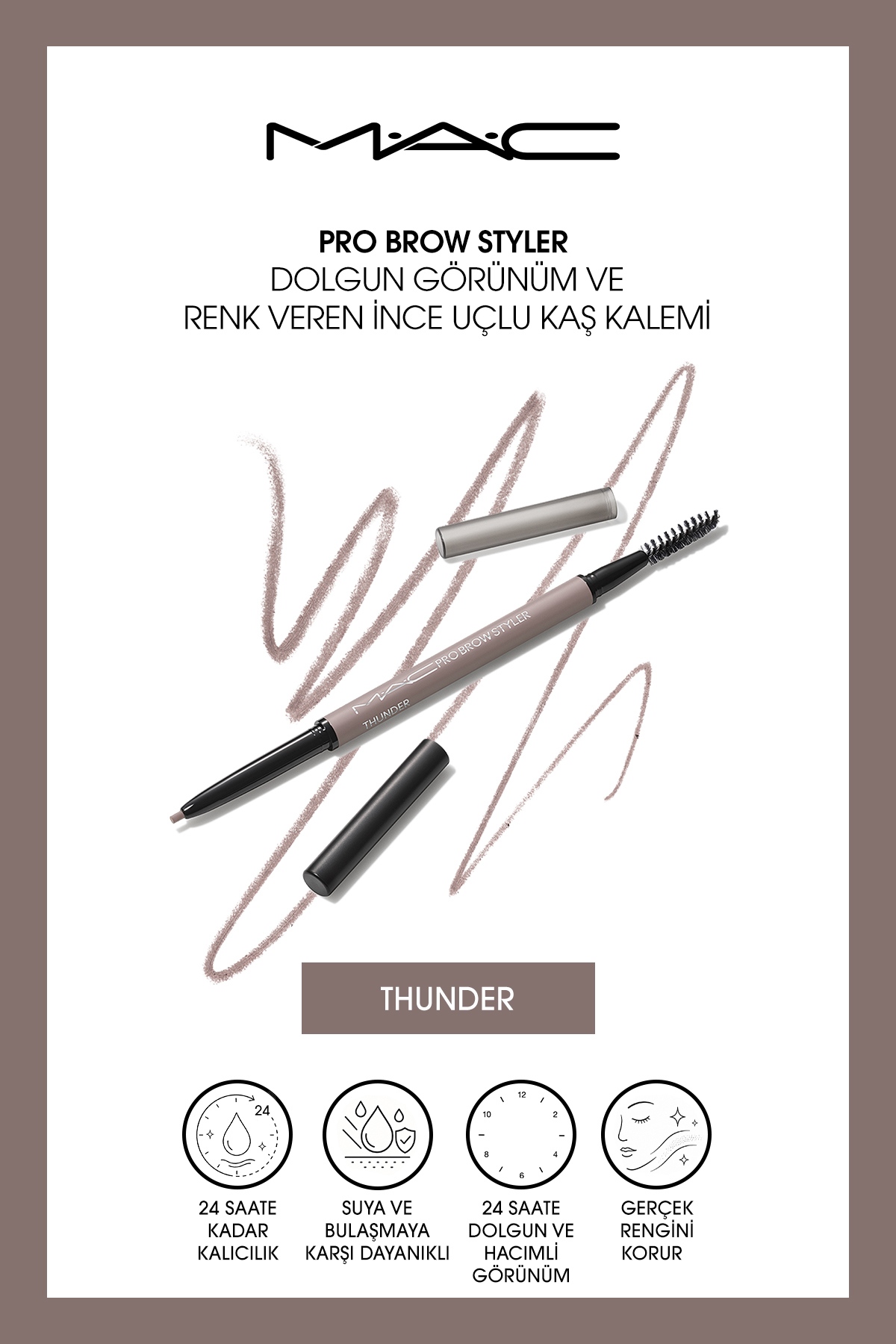 Pro Brow Styler Dolgun Görünüm ve Renk Veren İnce Uçlu Kaş Kalemi - Thunder — رنگارنگ 147772