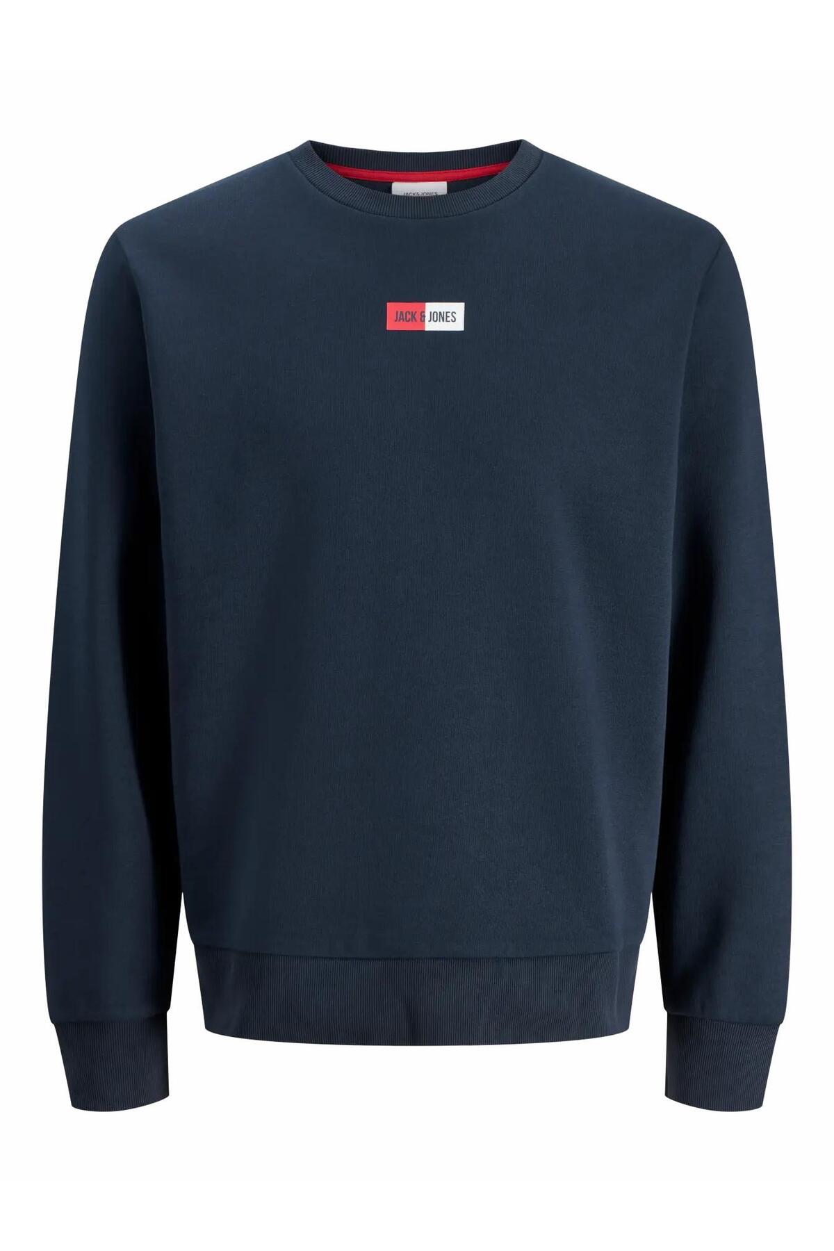 Jack & Jones Jjpan Sweat Crew Neck Smu Lacivert Erkek Sweatshirt 12310759
