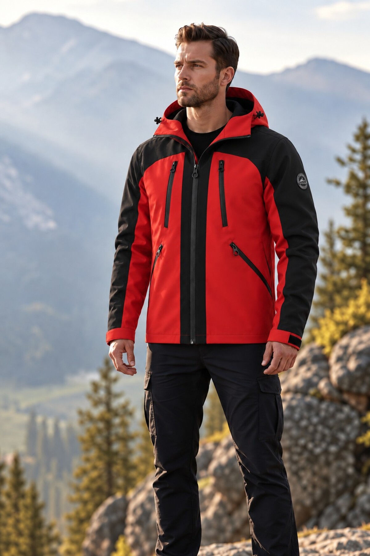 . Ski Pro Series Kayak İçi Polarlı Rüzgar Geçirmez Su İtici Outdoor Softshell Mont — رنگارنگ 869866345 — تصویر 2 از 4