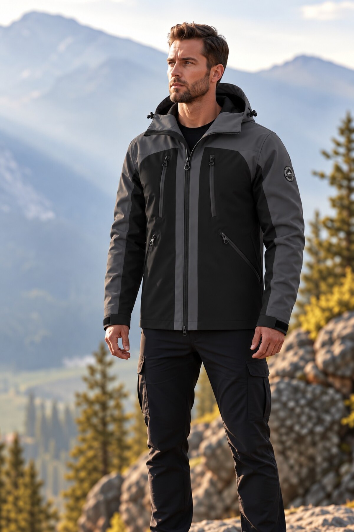 کاپشن اسکی سری Pro Ski با آستر پشمی، ضد باد، ضد آب، مناسب برای فضای باز — رنگارنگ ۸۶۹۸۶۶۳۴۵ — تصویر 2 از 4