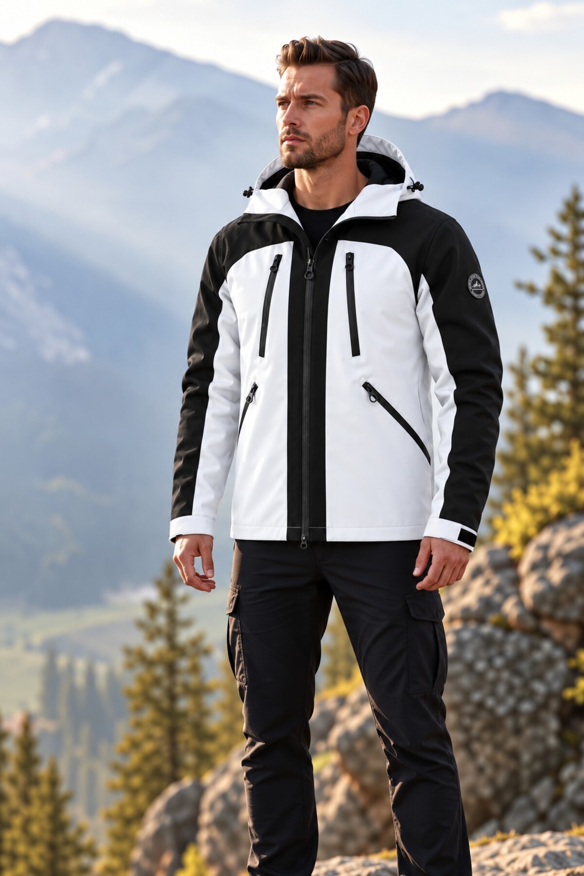 کاپشن اسکی سری Pro Ski با آستر پشمی، ضد باد، ضد آب، مناسب برای فضای باز — رنگارنگ ۸۶۹۸۶۶۳۴۵ — تصویر 2 از 4