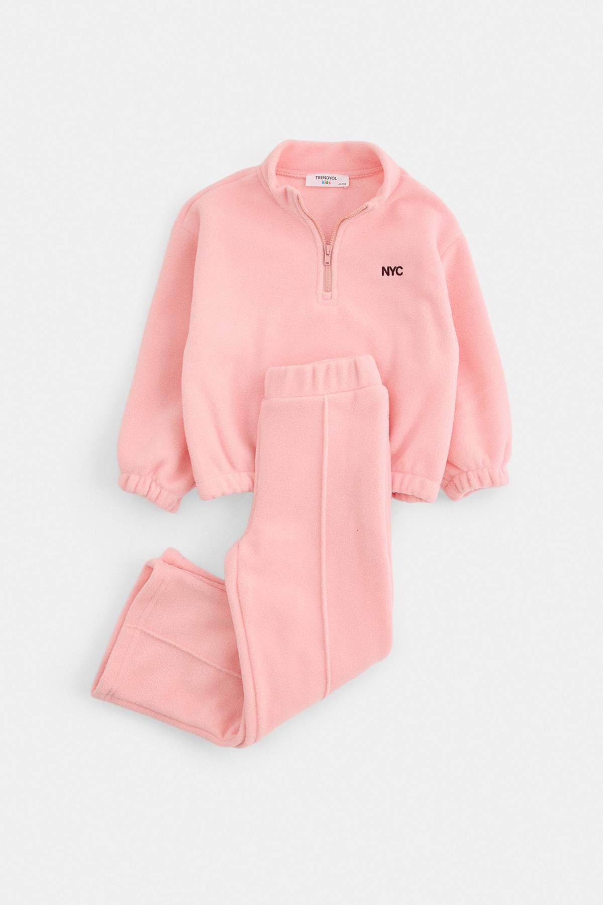Trendyolmilla Kids Pudra Düz Örme Alt - Üst Takım TKDAW27AU00049