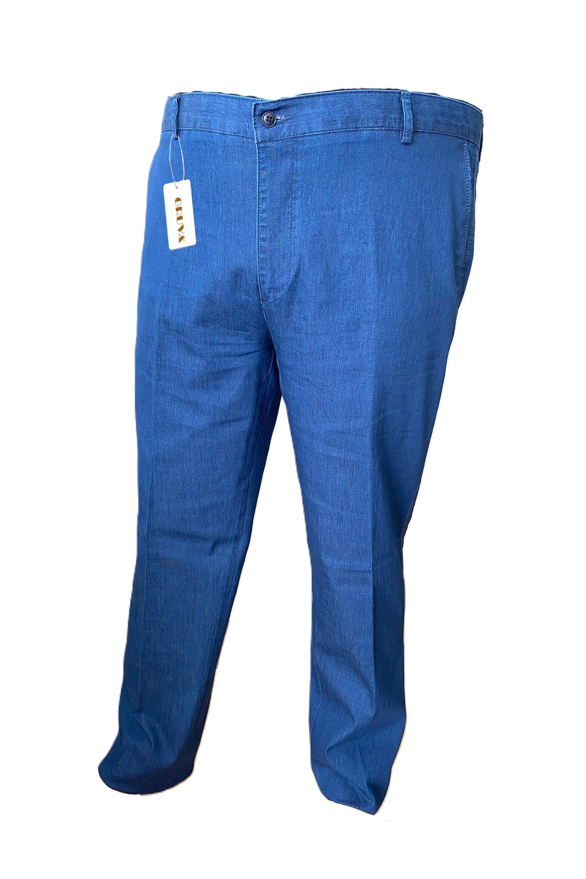 Erkek Regular Fit Normal Kesim Likralı Esnek Rahat Ince Yazlık Kot Pantolon — آبی GRV-TENSEL — تصویر 4 از 6