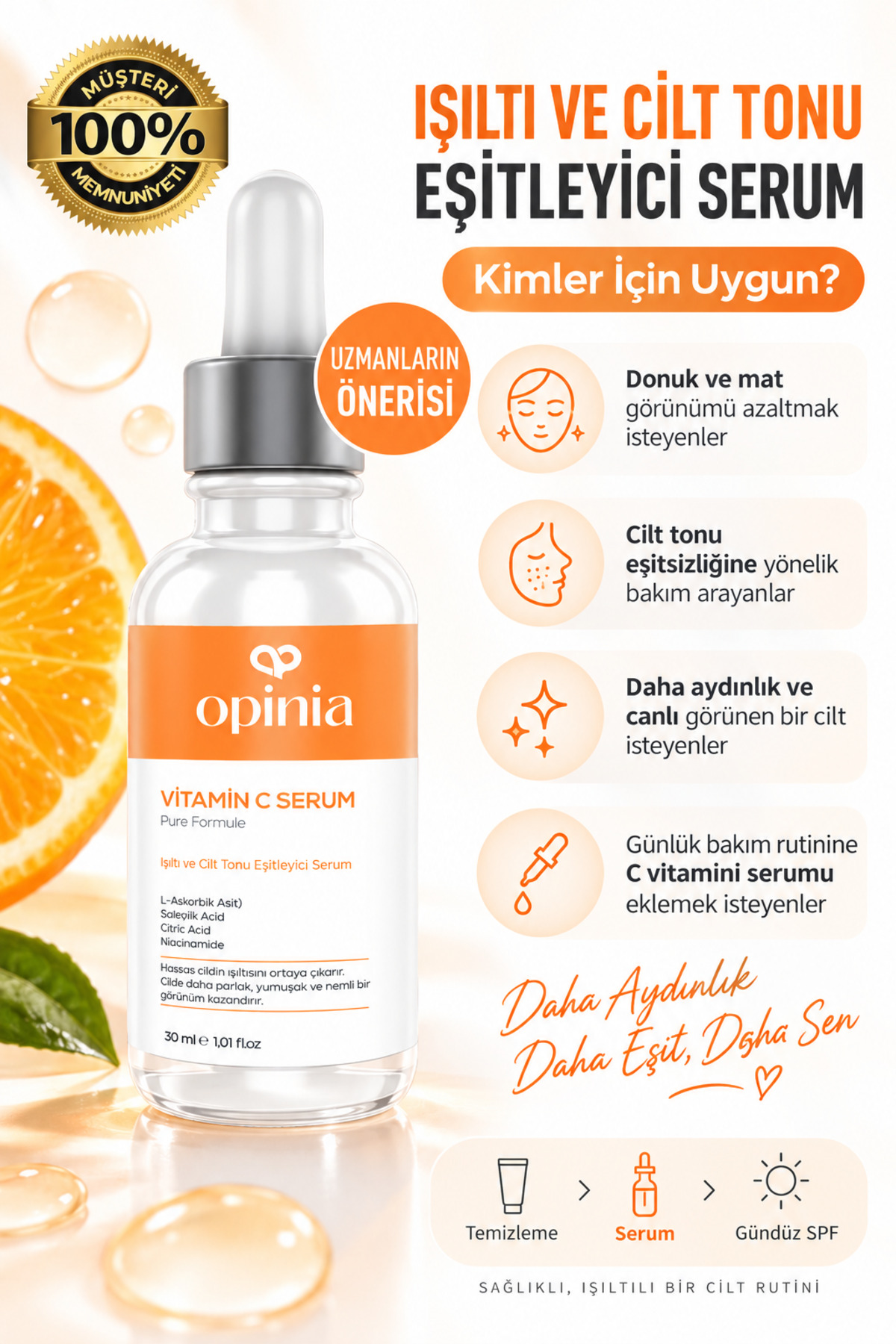 C Vitamini Işıltı ve Cilt Tonu Eşitleyici Serum — TYC5ETRHON170929024197314 — تصویر 3 از 3