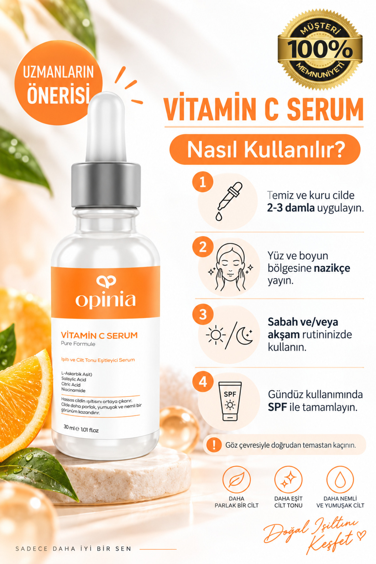 C Vitamini Işıltı ve Cilt Tonu Eşitleyici Serum — TYC5ETRHON170929024197314 — تصویر 2 از 3