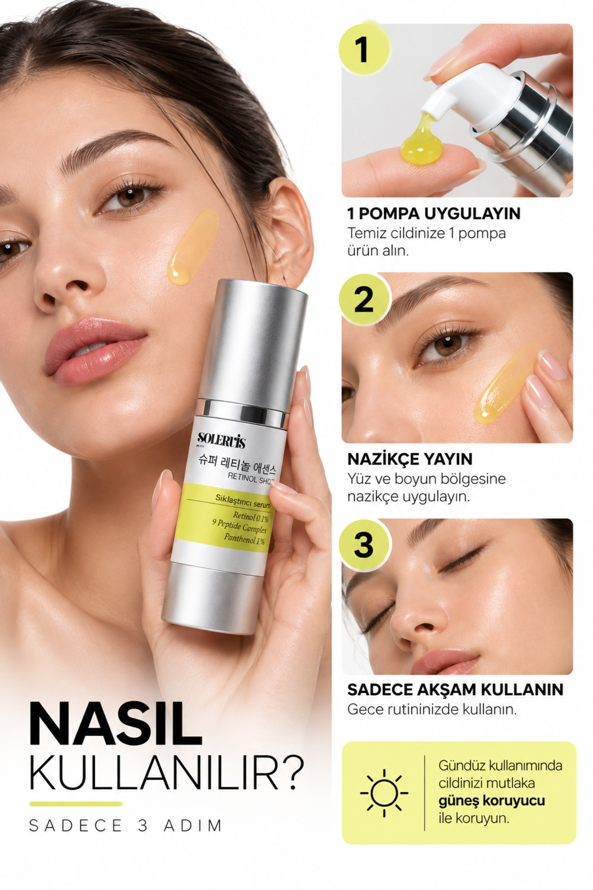 Retinol Shot Yaşlanma Karşıtı Sıkılaştırıcı Serum %0,1 Retinol | %5 Niacinamide - 30 ML — RTNOL1 — تصویر 5 از 6