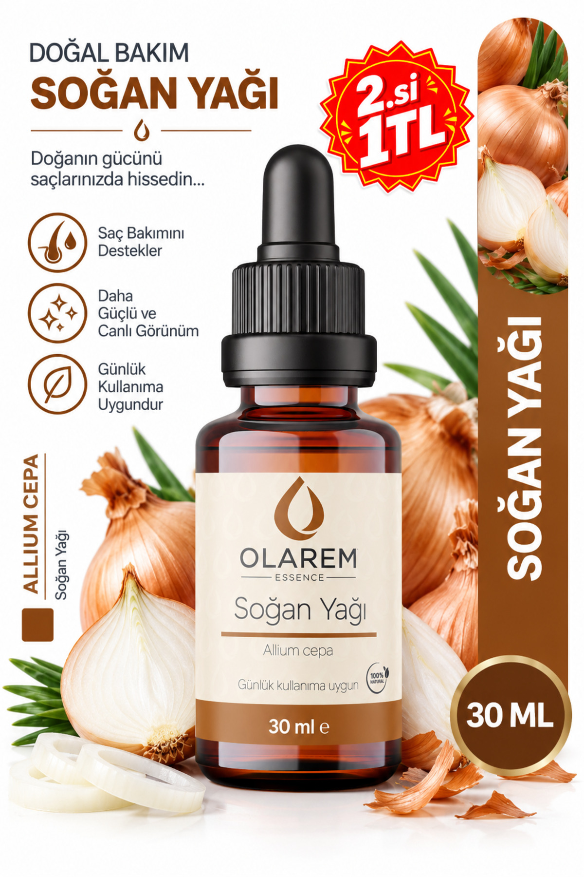 روغن پیاز (Allium cepa) خیساندن | روغن استخراجی 30 میلی لیتر بطری شیشه ای قطره چکان دار ... — OLR-SOGAN-30ML