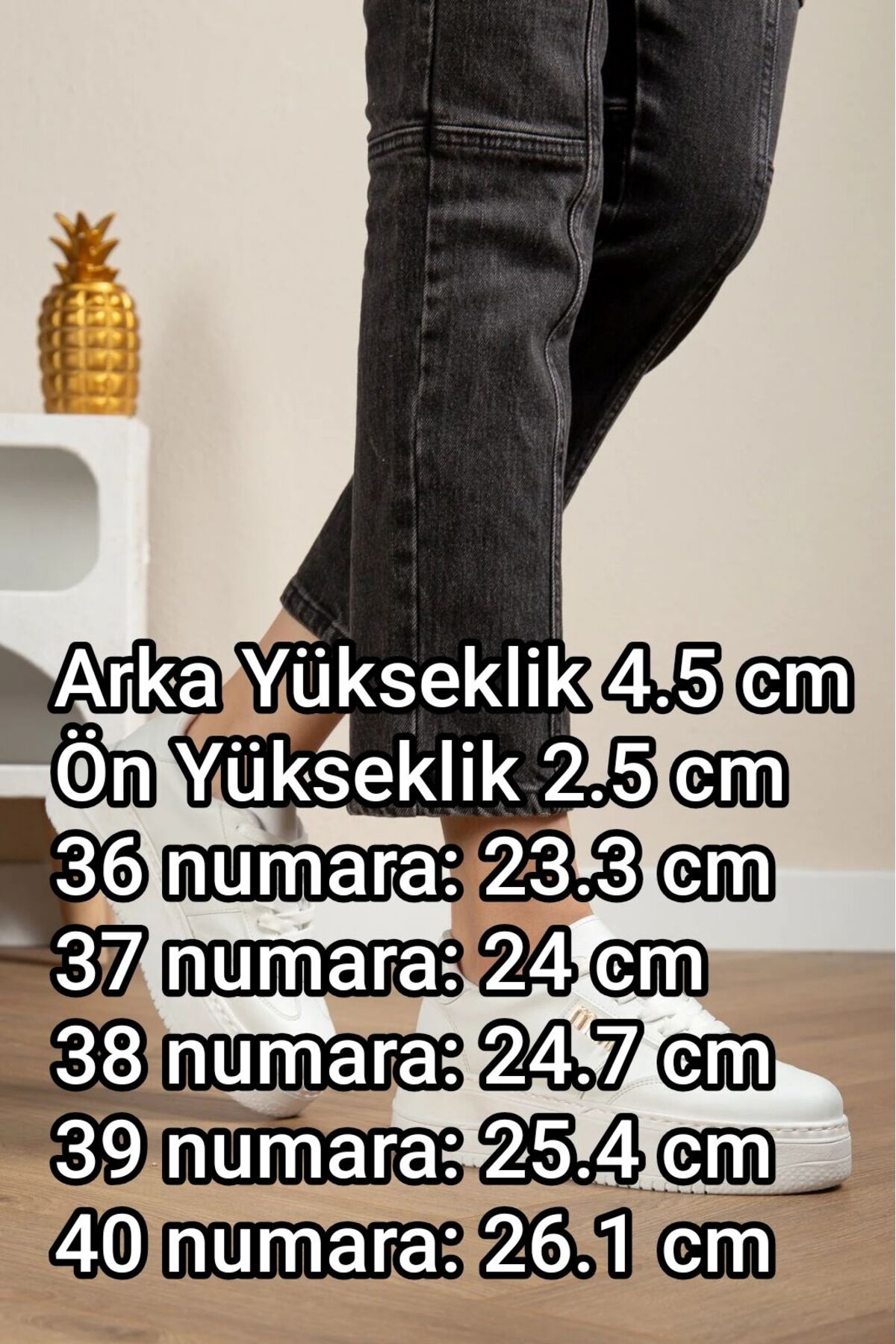 BAHRİNA Mın Tokalı Beyaz Cilt Kadın Günlük Sneaker
