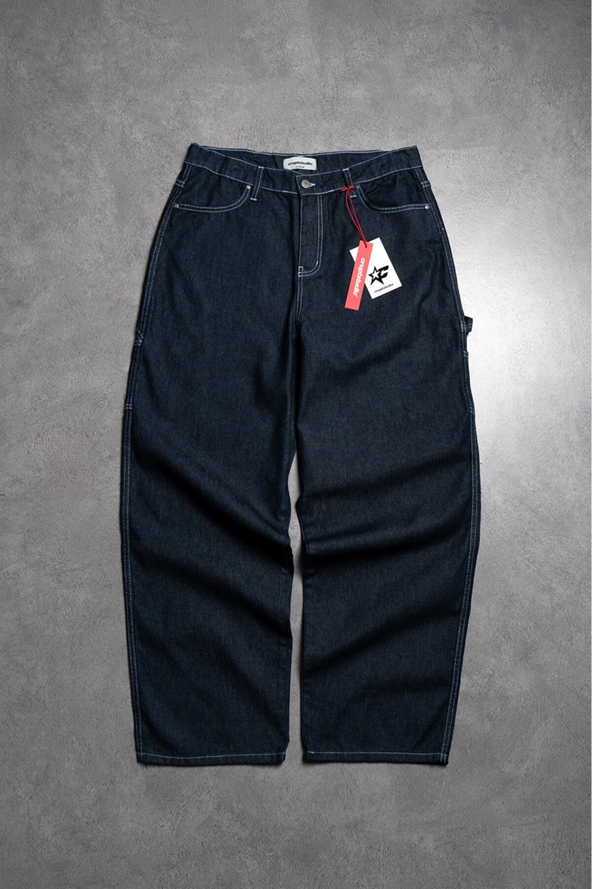 Raw Carpenter Super Baggy Erkek Jean Pantolon — رنگارنگ CR1017LCBY — تصویر 6 از 8