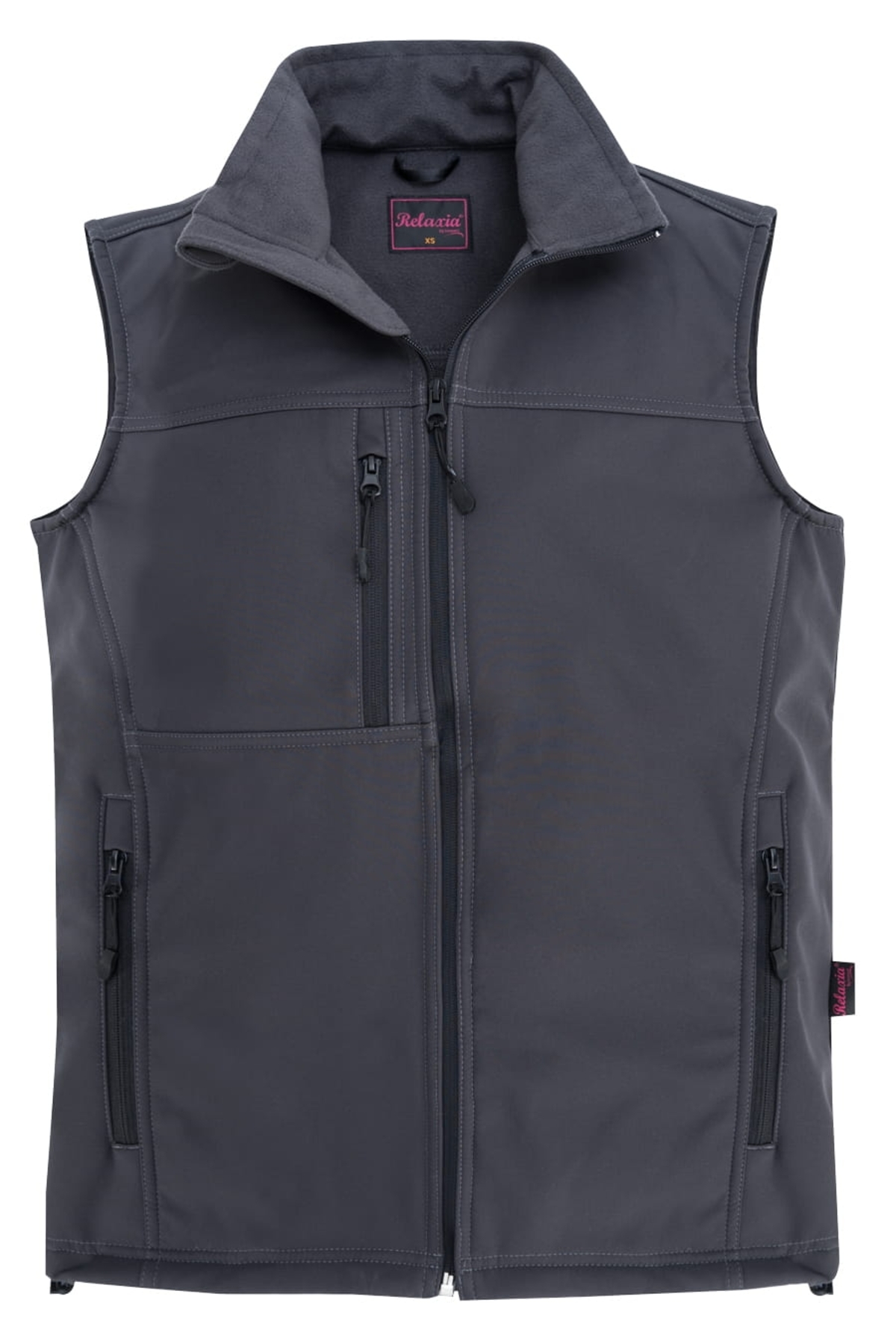 Erkek Gri Fermuarlı Softshell Yelek Omuz Robalı Polarlı Ayarlanabilir Lastikli Cepli — خاکستری 01 M043-06