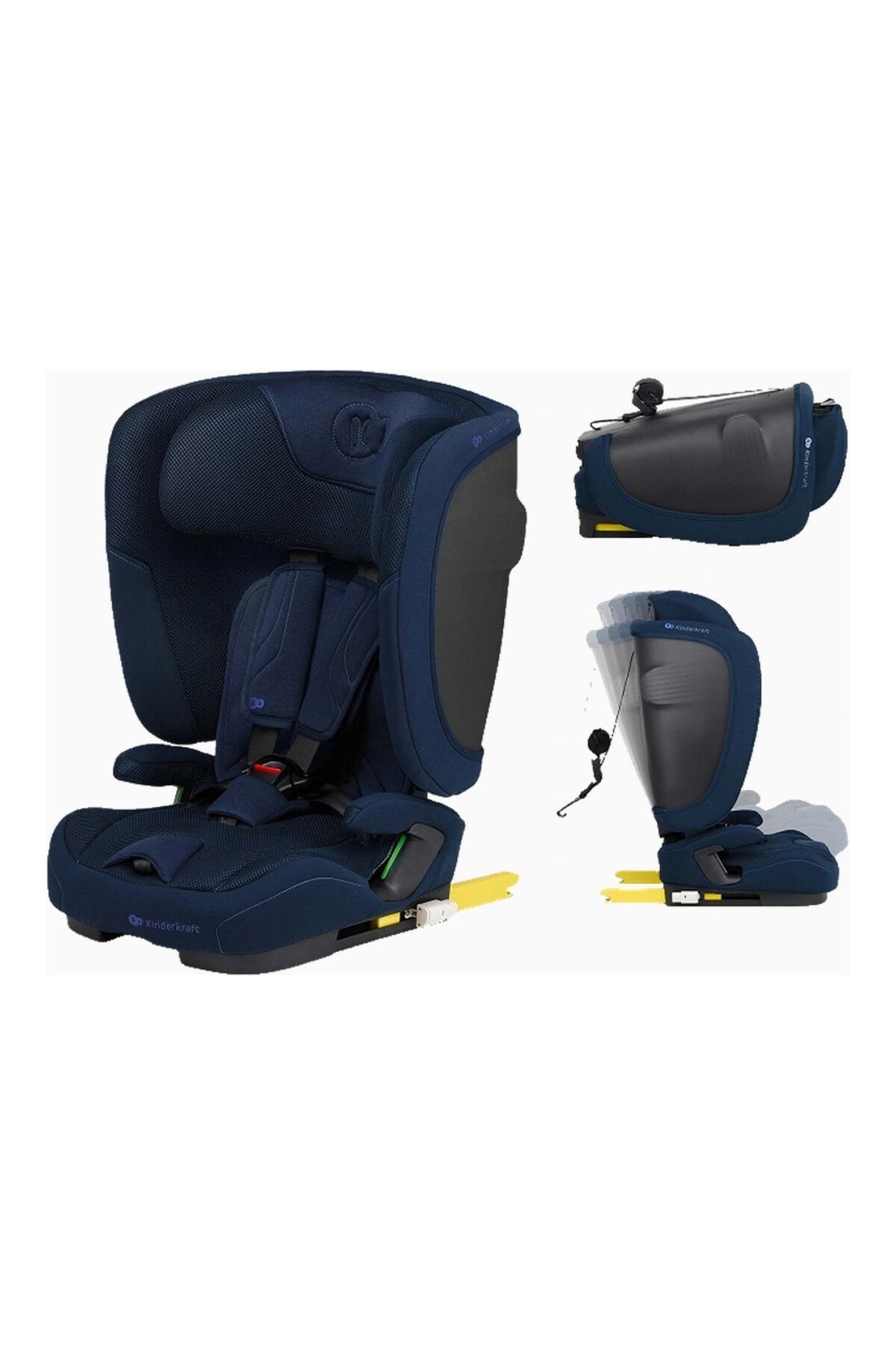 Kinderkraft FIX2GO Çocuk Oto Koltuğu 76–150 cm Katlanır Tasarım