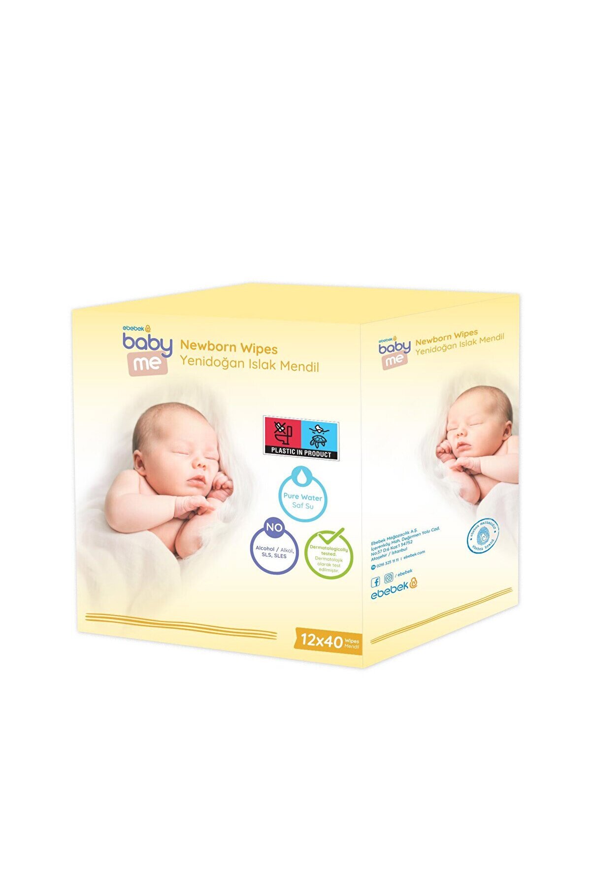 Baby&Me baby me Yenidoğan Islak Mendil 12x40 Adet