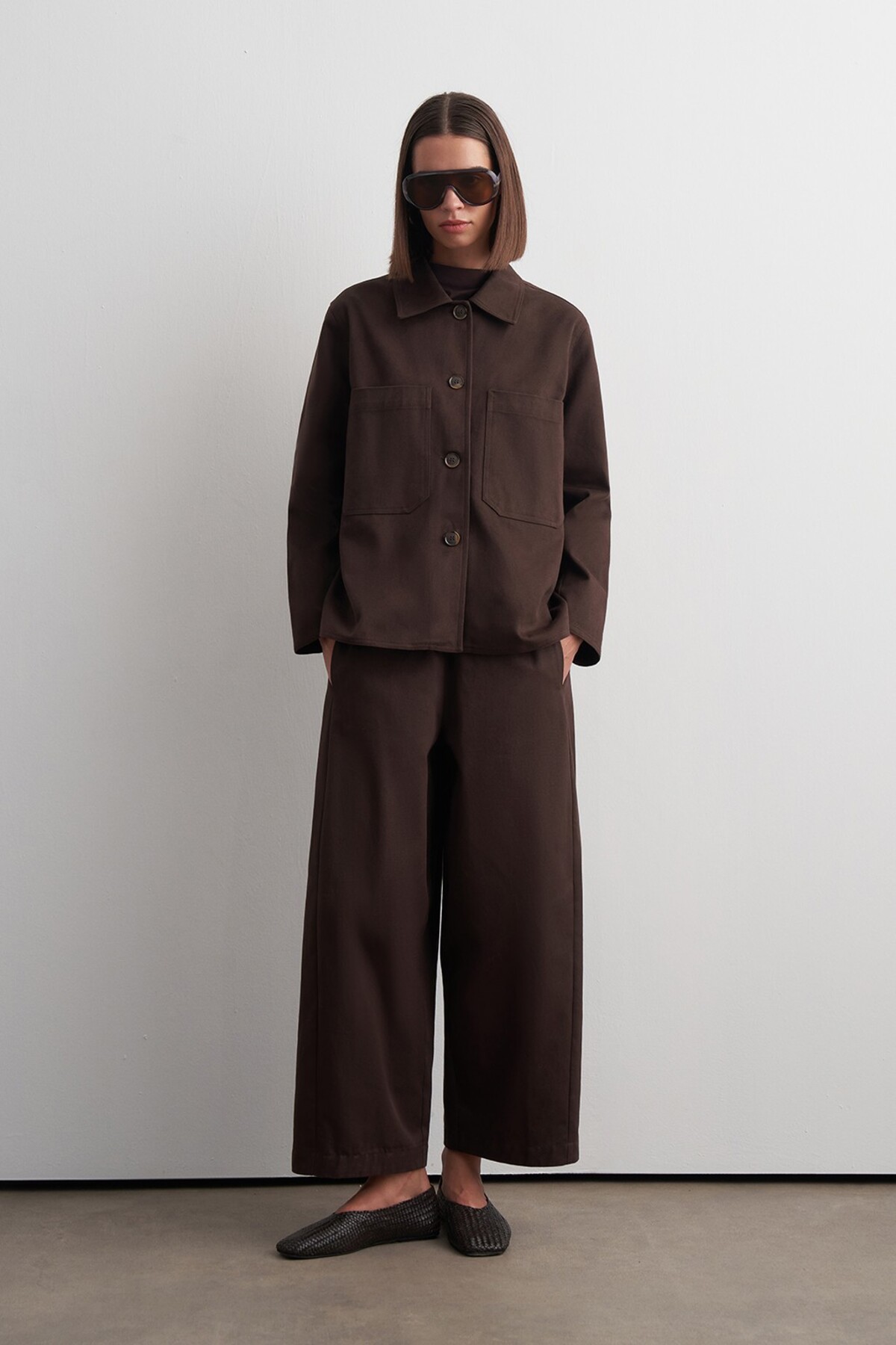 Barrel Gabardin Pantolon Acı Kahve — قهوه‌ای KB27KPNT001 — تصویر 2 از 5