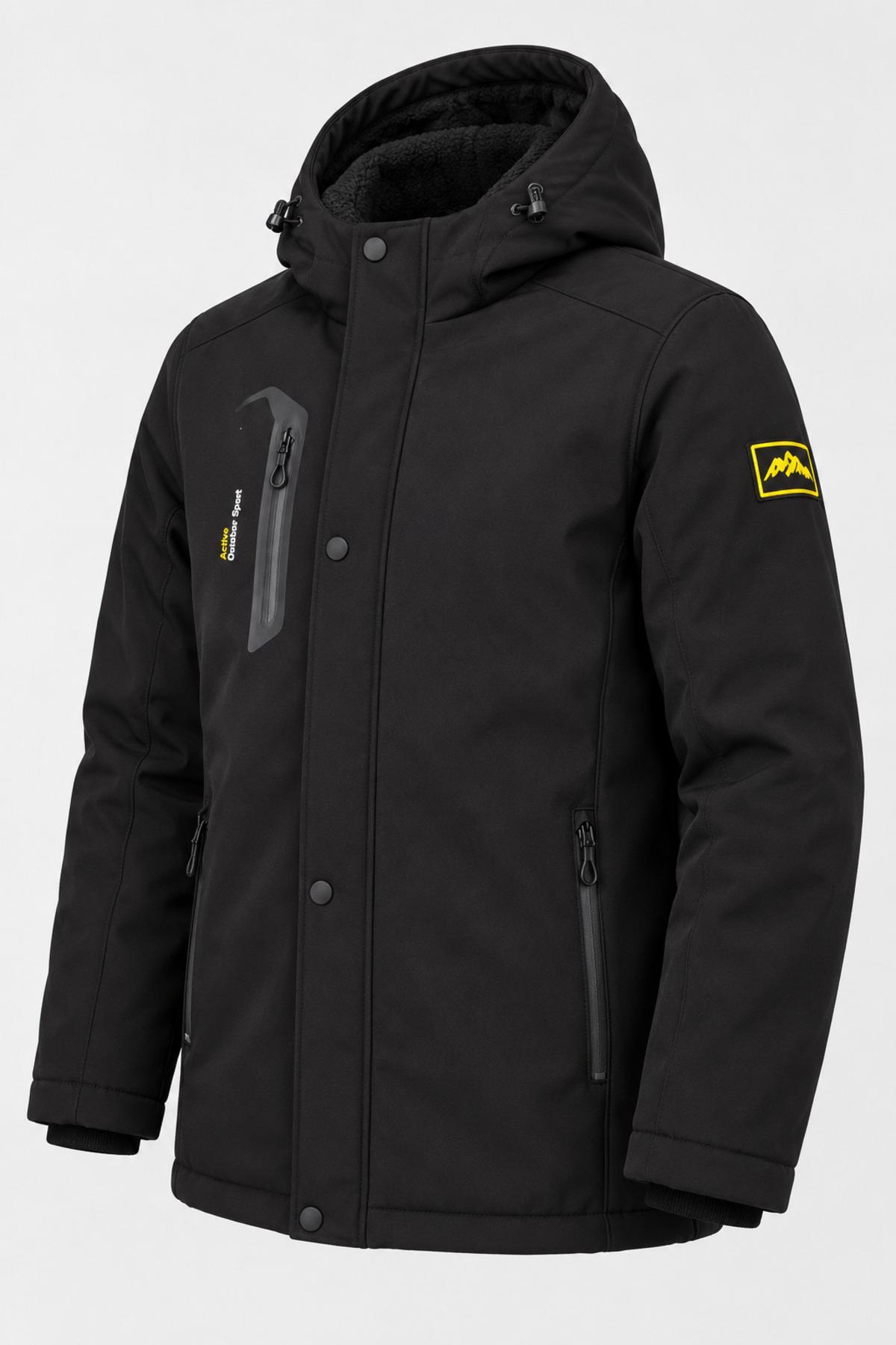 Su ve Rüzgar Geçirmez Outdoor Softshell Kışlık Mont PLDP 3014_50510-1 — رنگارنگ — تصویر 2 از 7