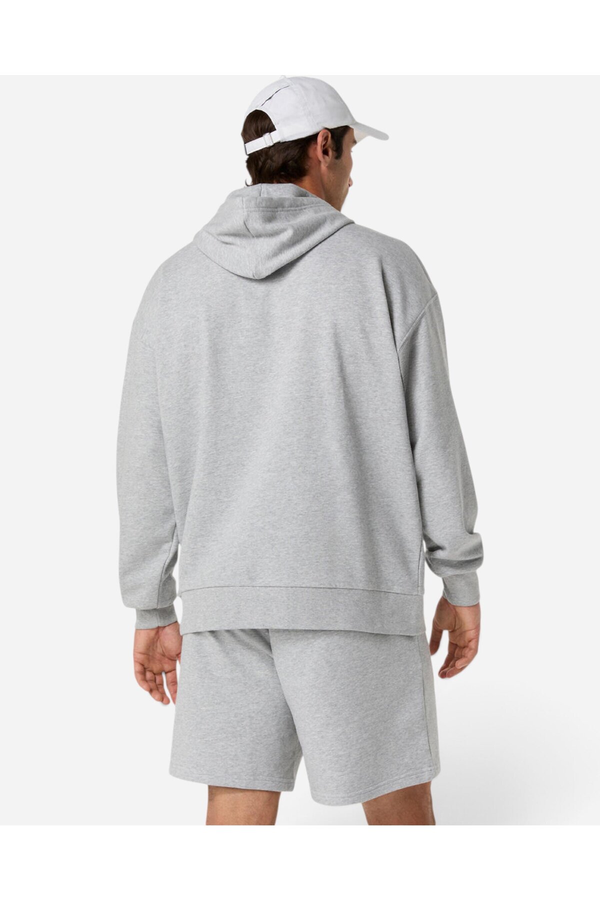 三平 Asics FRENCH TERRY RELAXED PULLOVER HOODIE Erkek Clay Grey/Jasper